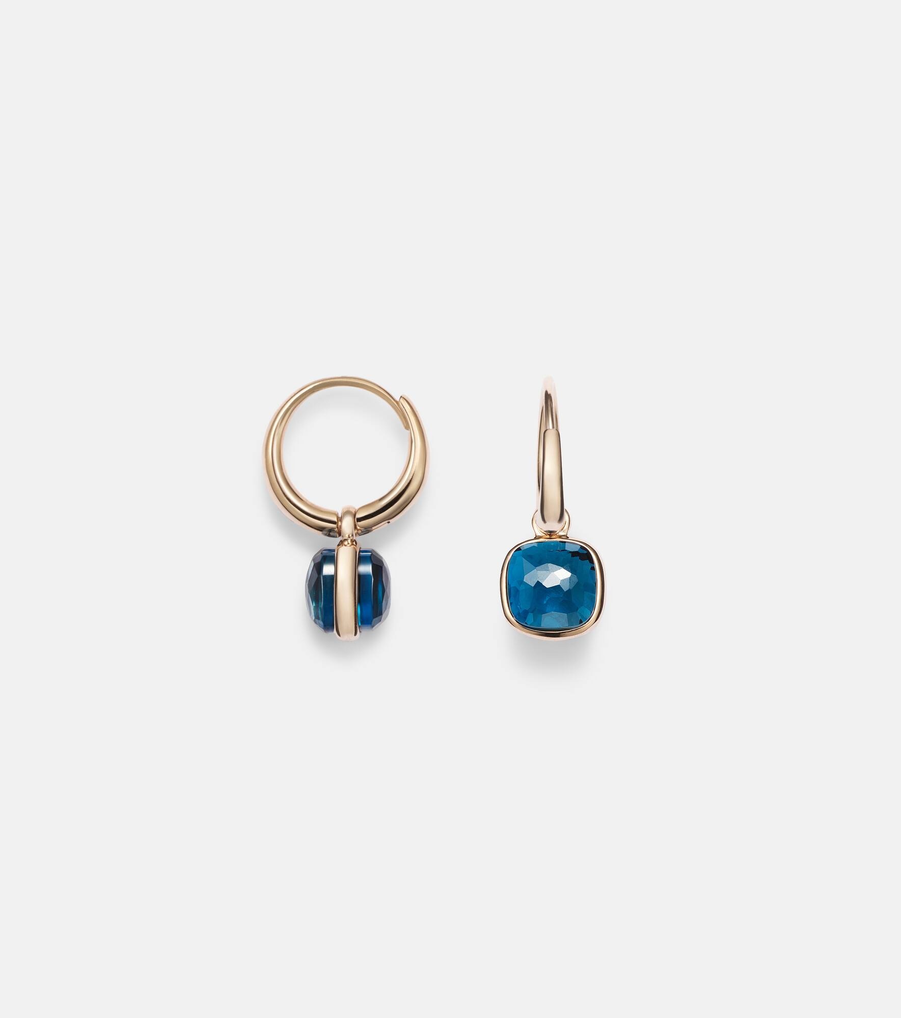 Nudo Mini 18kt rose gold earrings with topazes - 4
