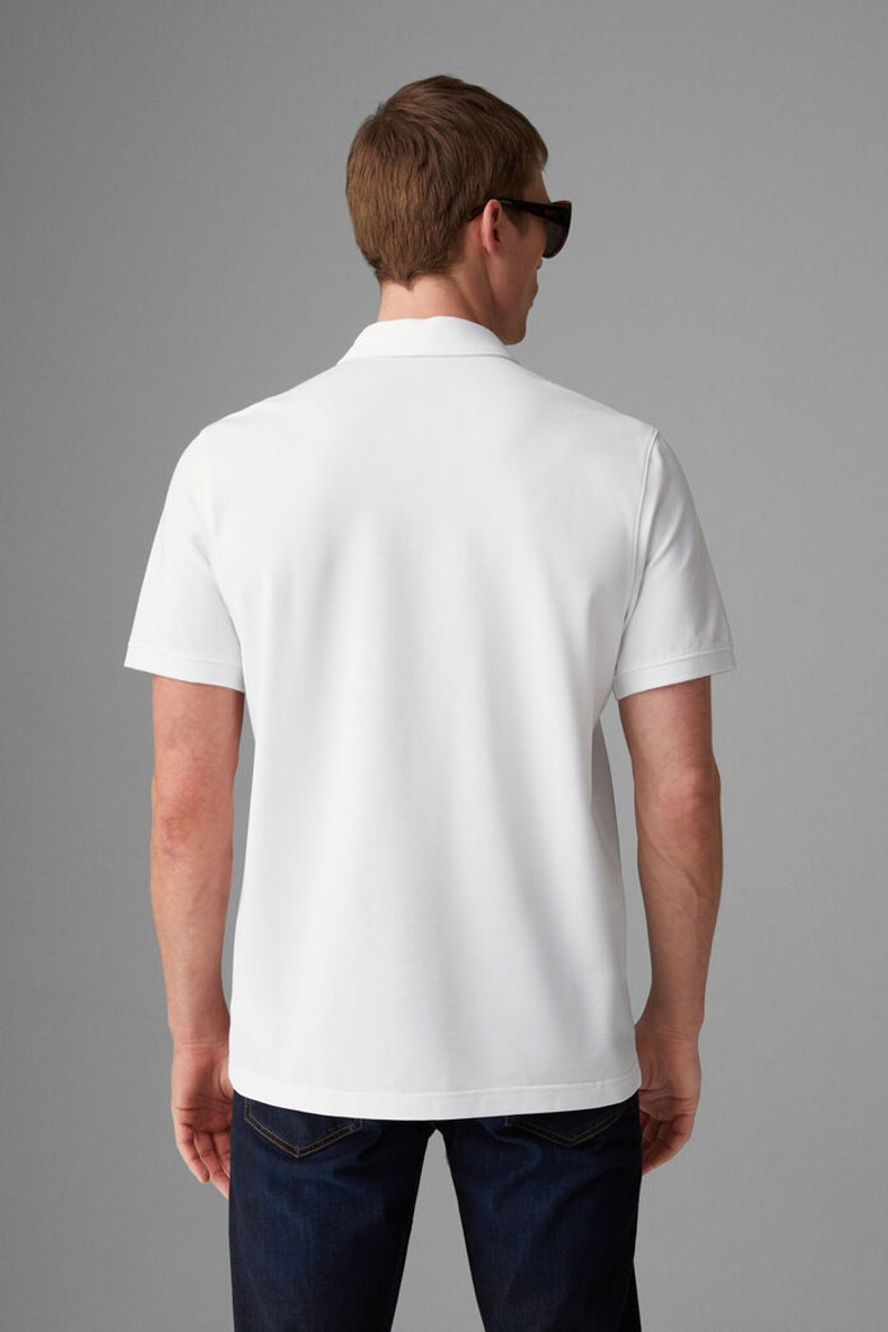 Timo Piqué polo shirt in White 3