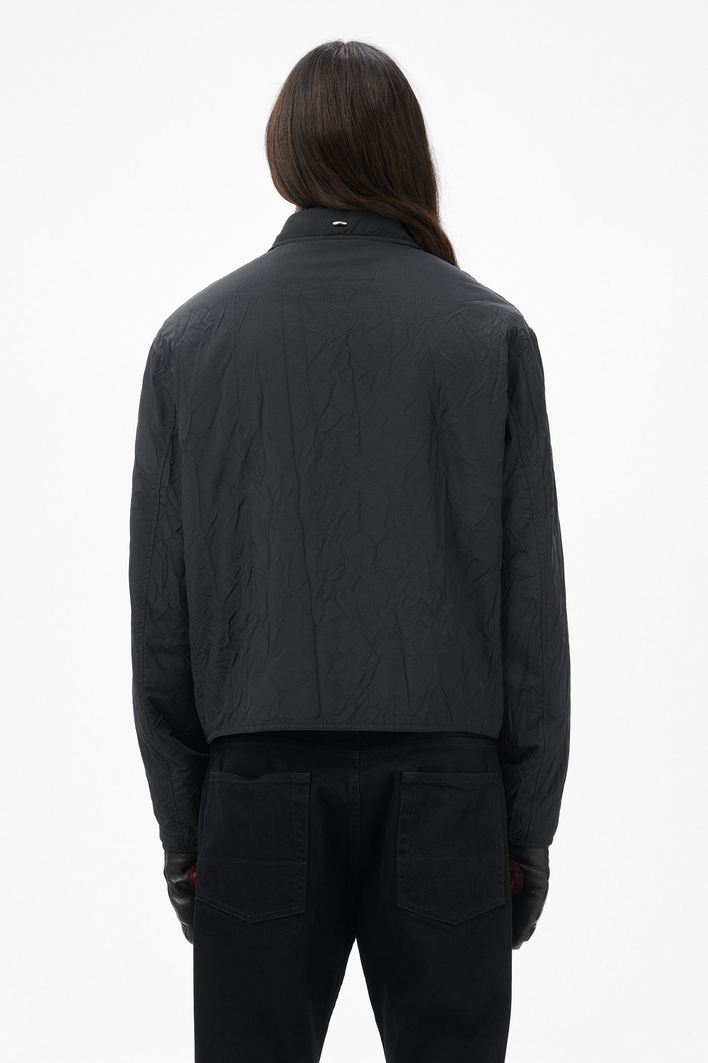 Slight Jacket Shining Black Crinkle Solaro - 5