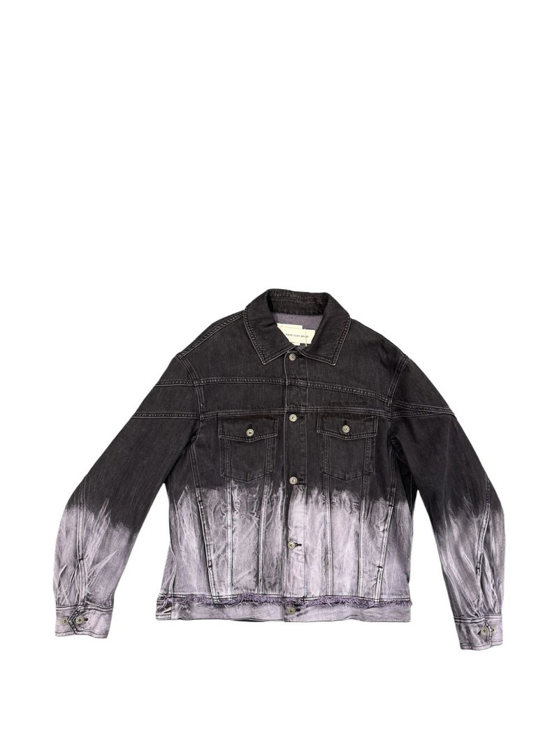 disstressed-effect tie-dye denim jacket 1