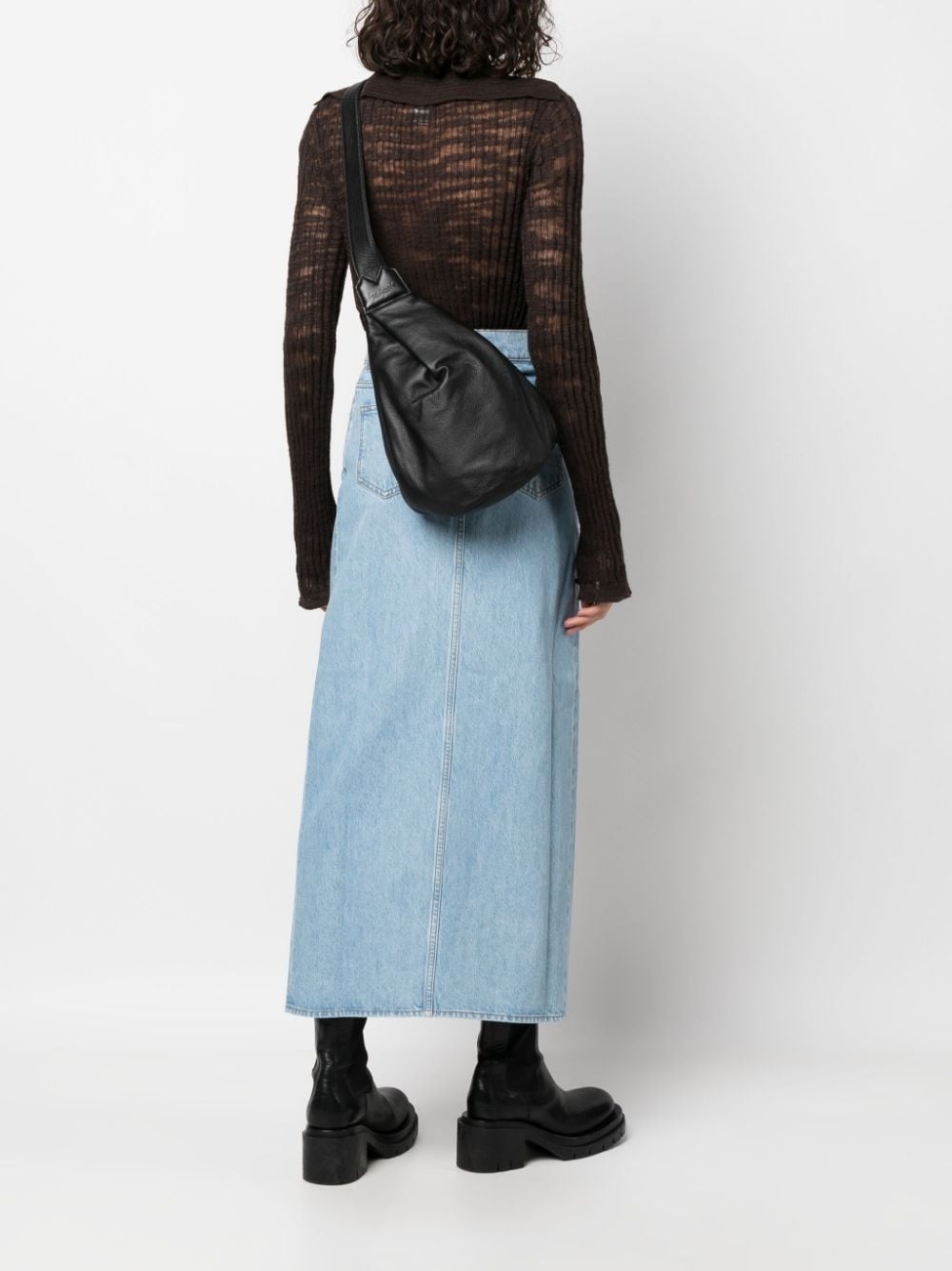 Yohji Yamamoto Y leather crossbody bag | REVERSIBLE Yohji Yamamoto Y leather crossbody bag | REVERSIBLE