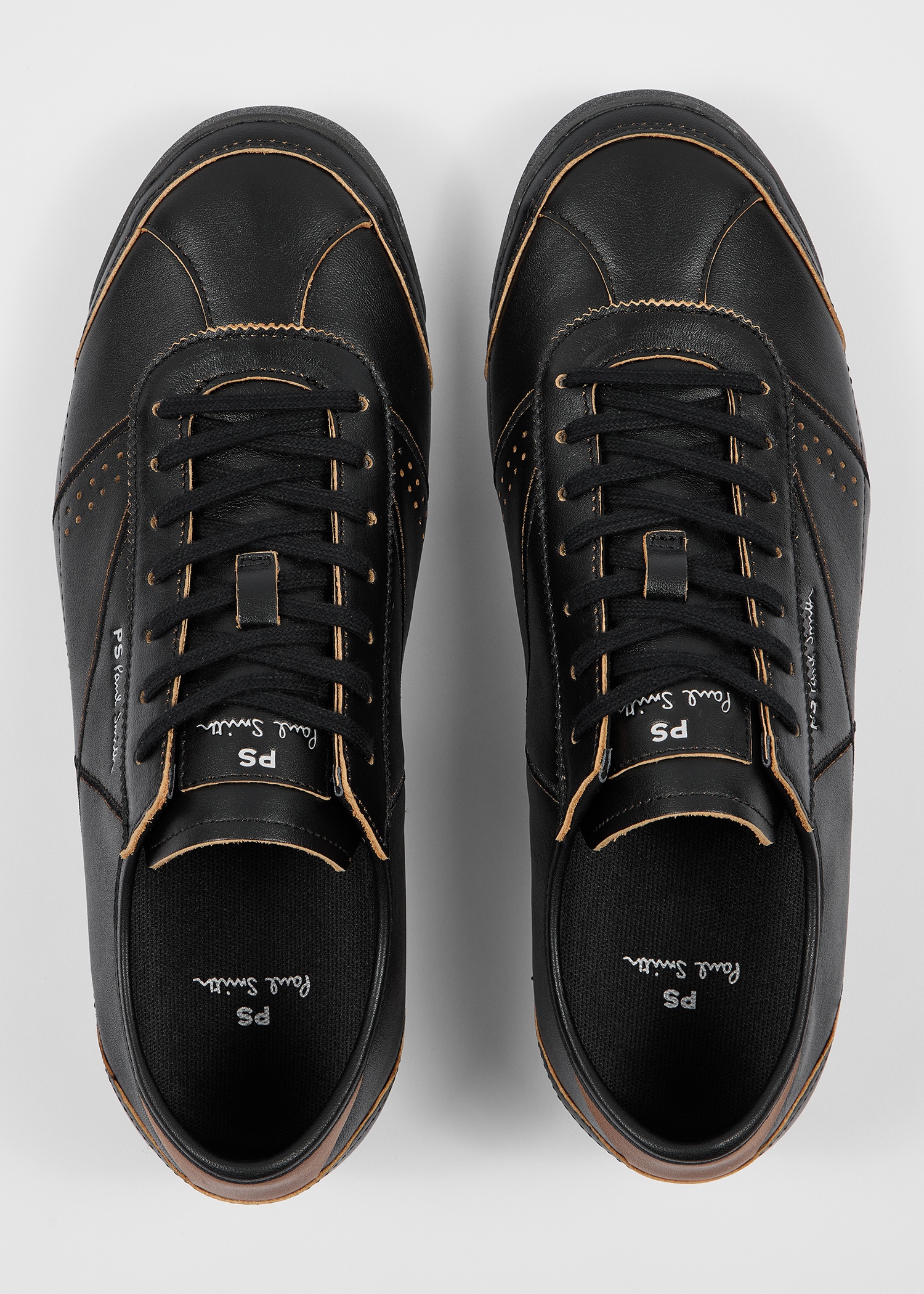 Black Leather 'Mestre' Trainers - 3