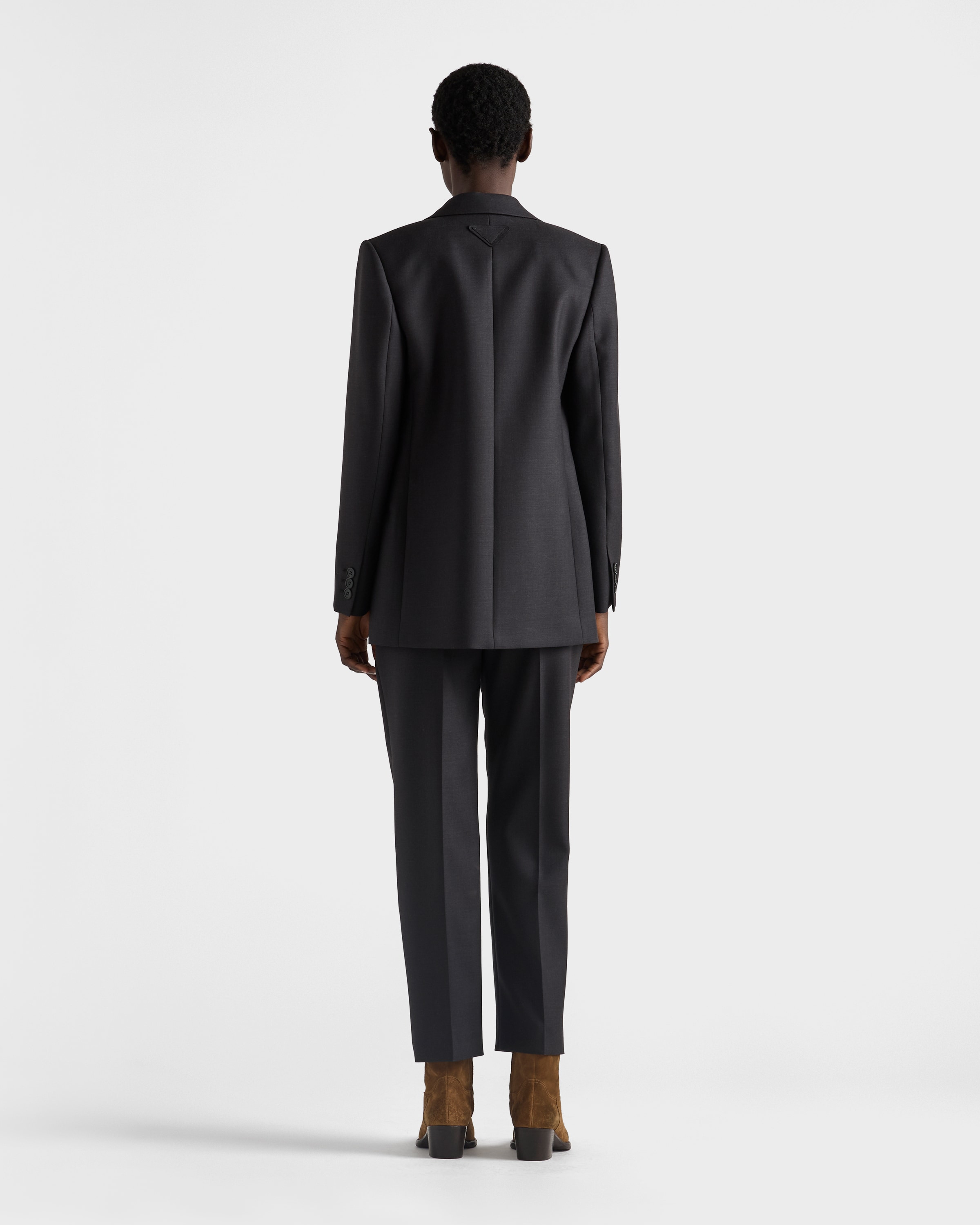 Wool gabardine pants with pin - 5