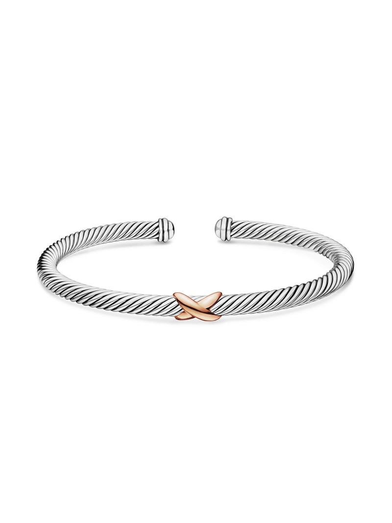 Women's X Classic Cable Station Bracelet in Sterling Silver - Silver 5