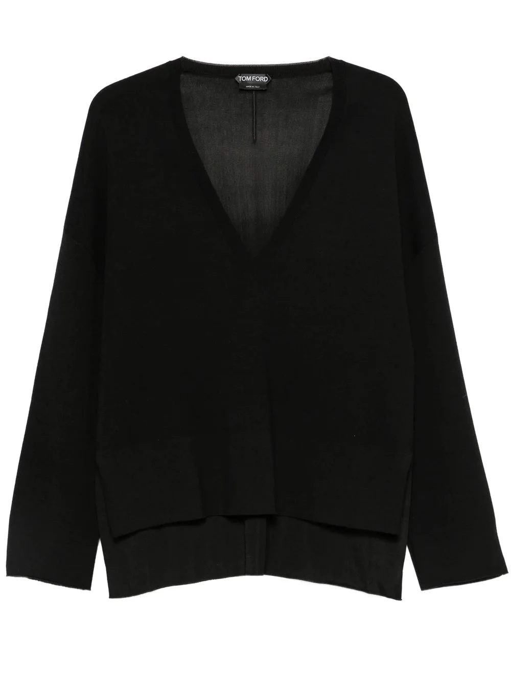 V-NECK CASHMERE AND SILK PULLOVER - 1