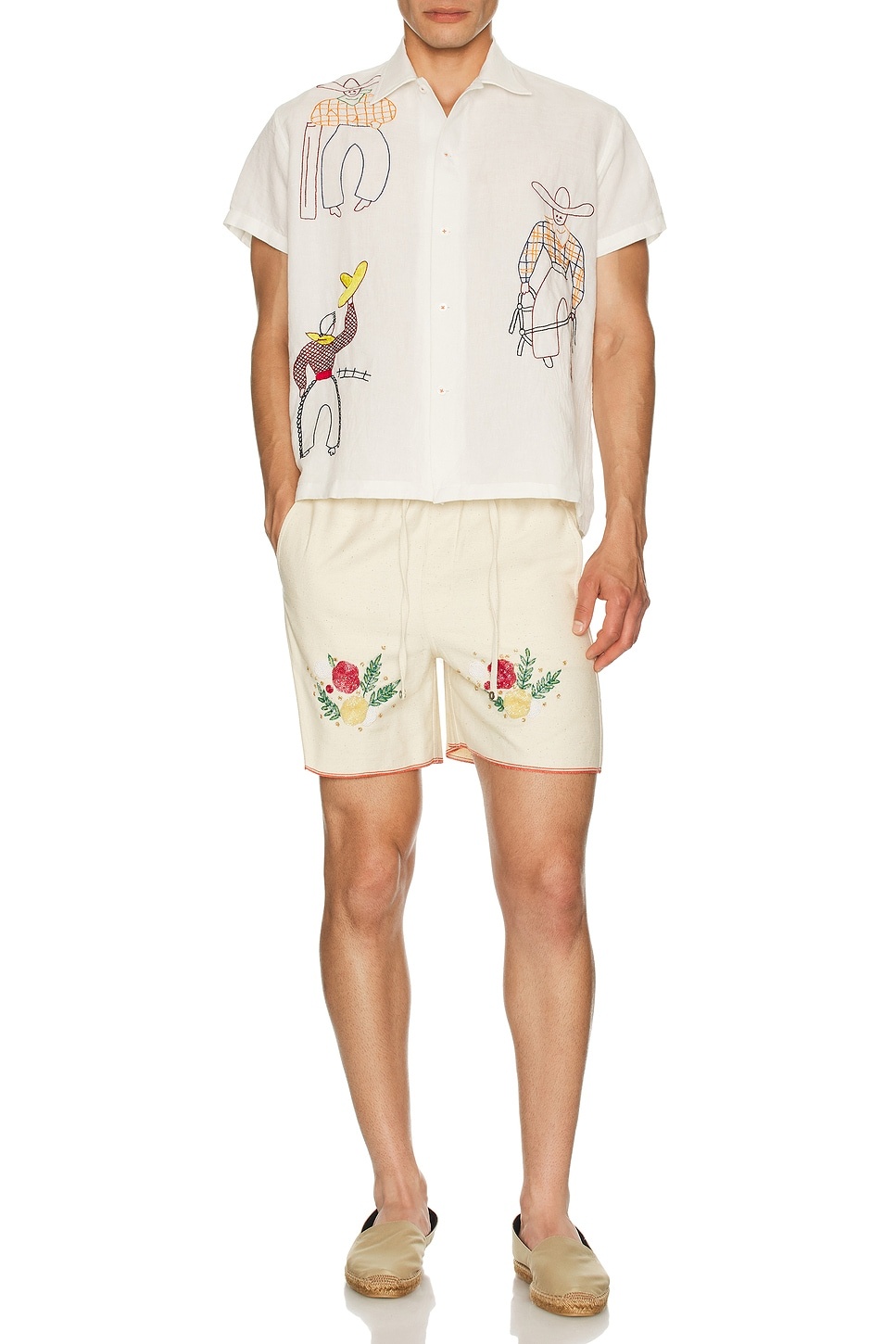Beadwork Floral Shorts - 5