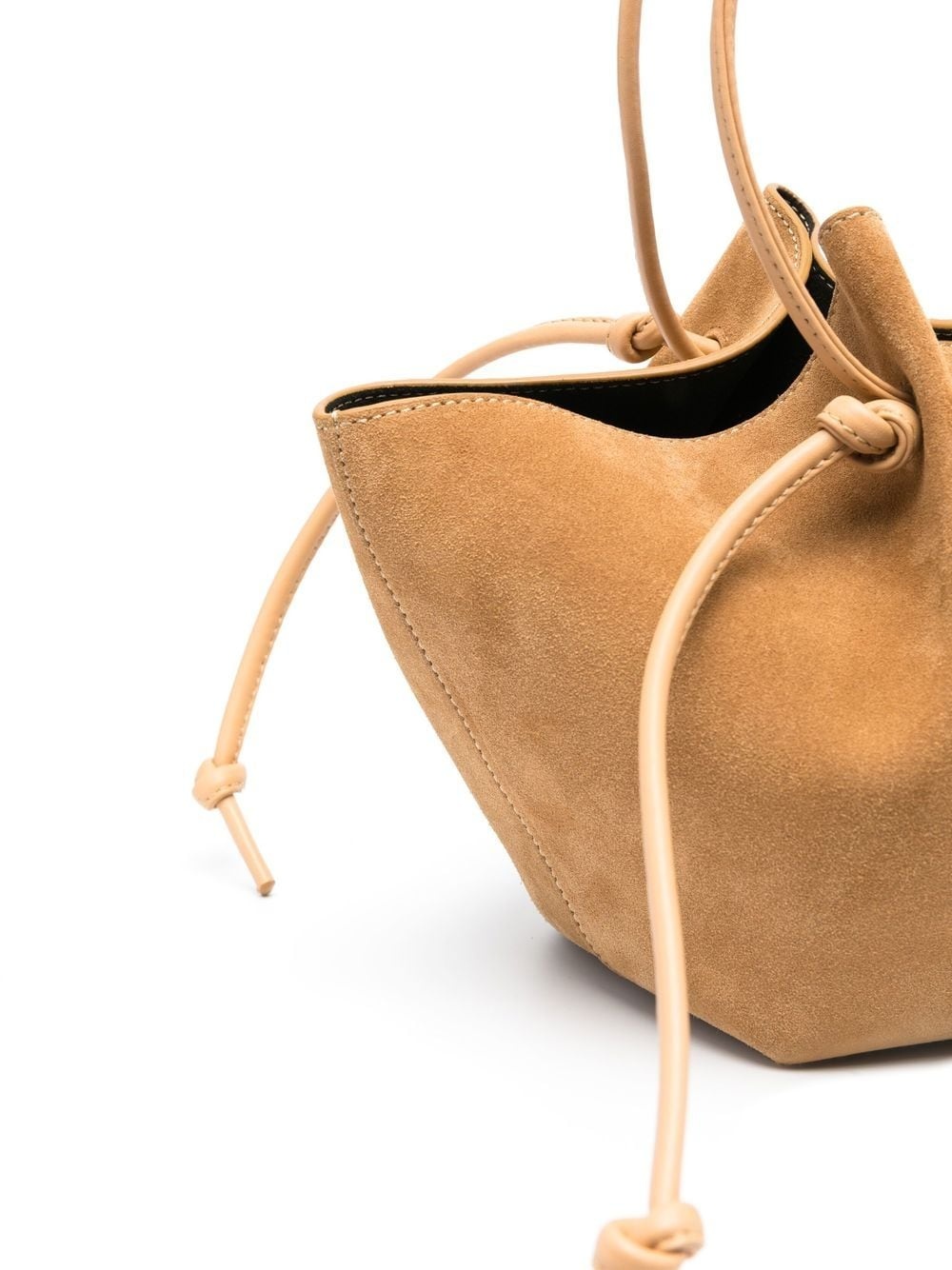 drawstring-fastening suede bucket bag - 4