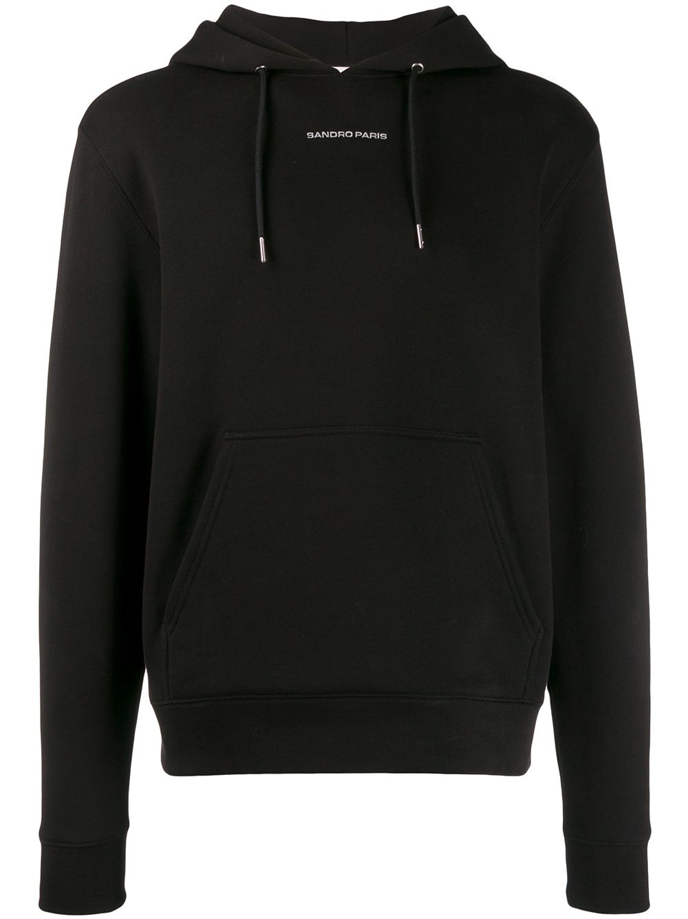 contrast logo hoodie - 1