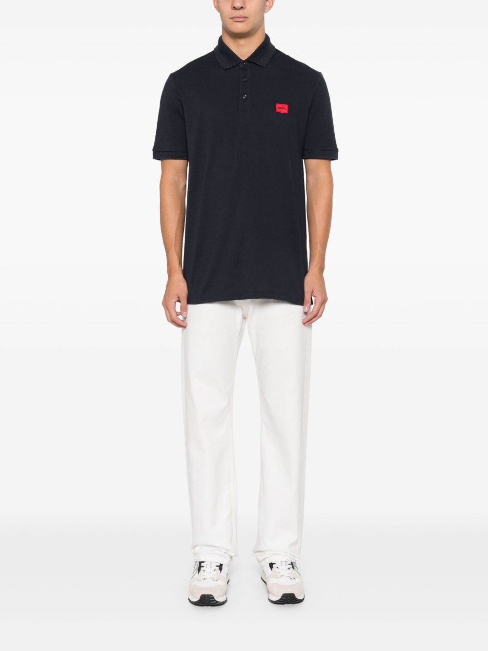 logo-patch cotton-piqué polo shirt - 2