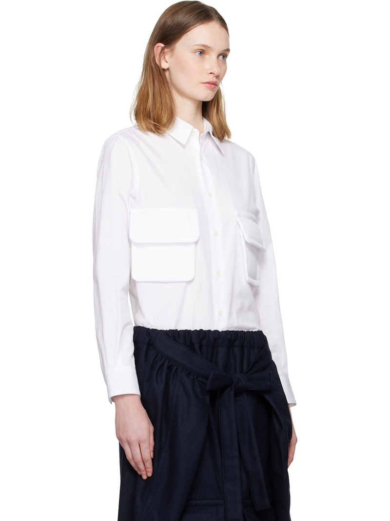 White Double Pocket Shirt 2