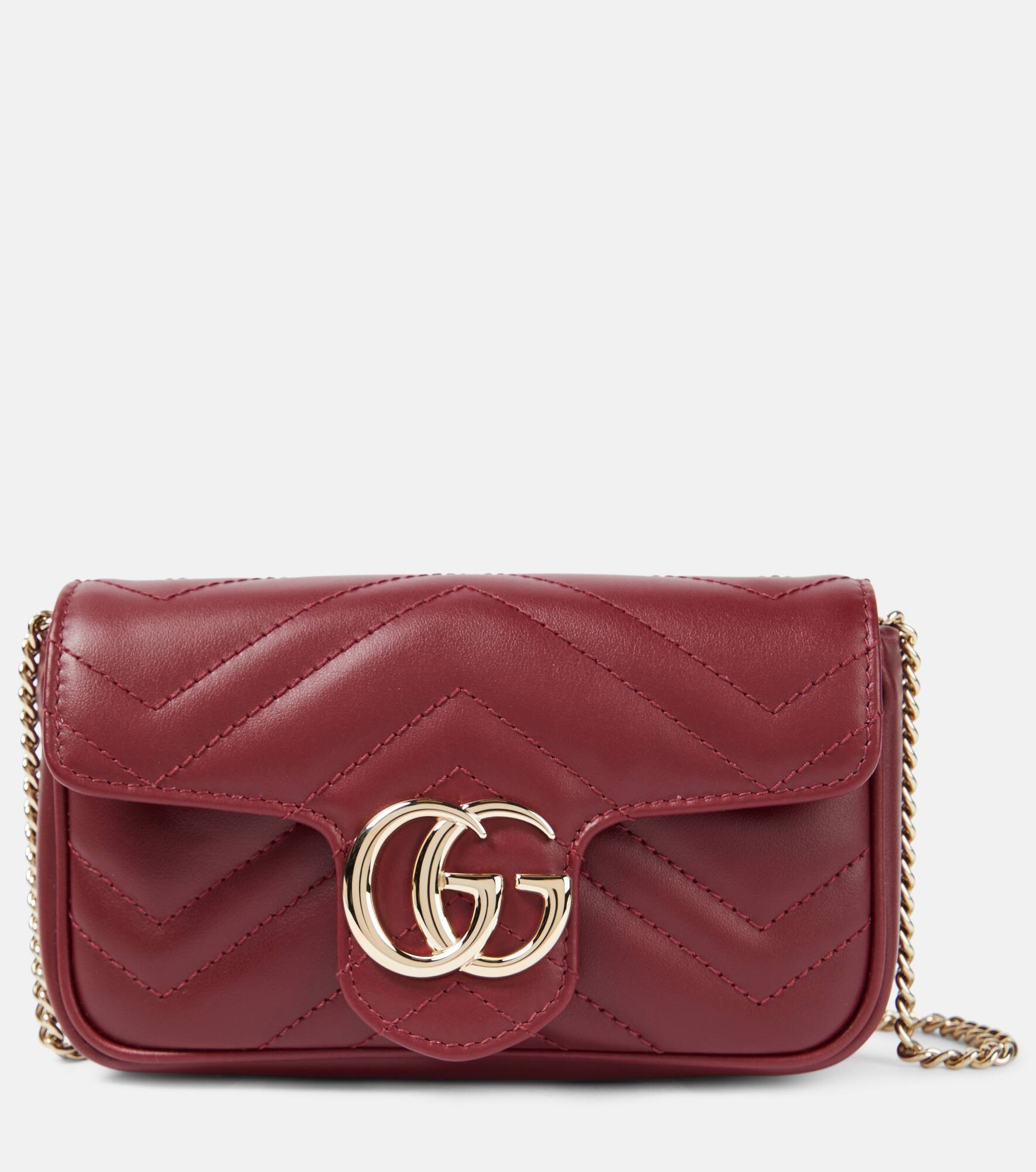 GG Marmont Super Mini leather shoulder bag - 1