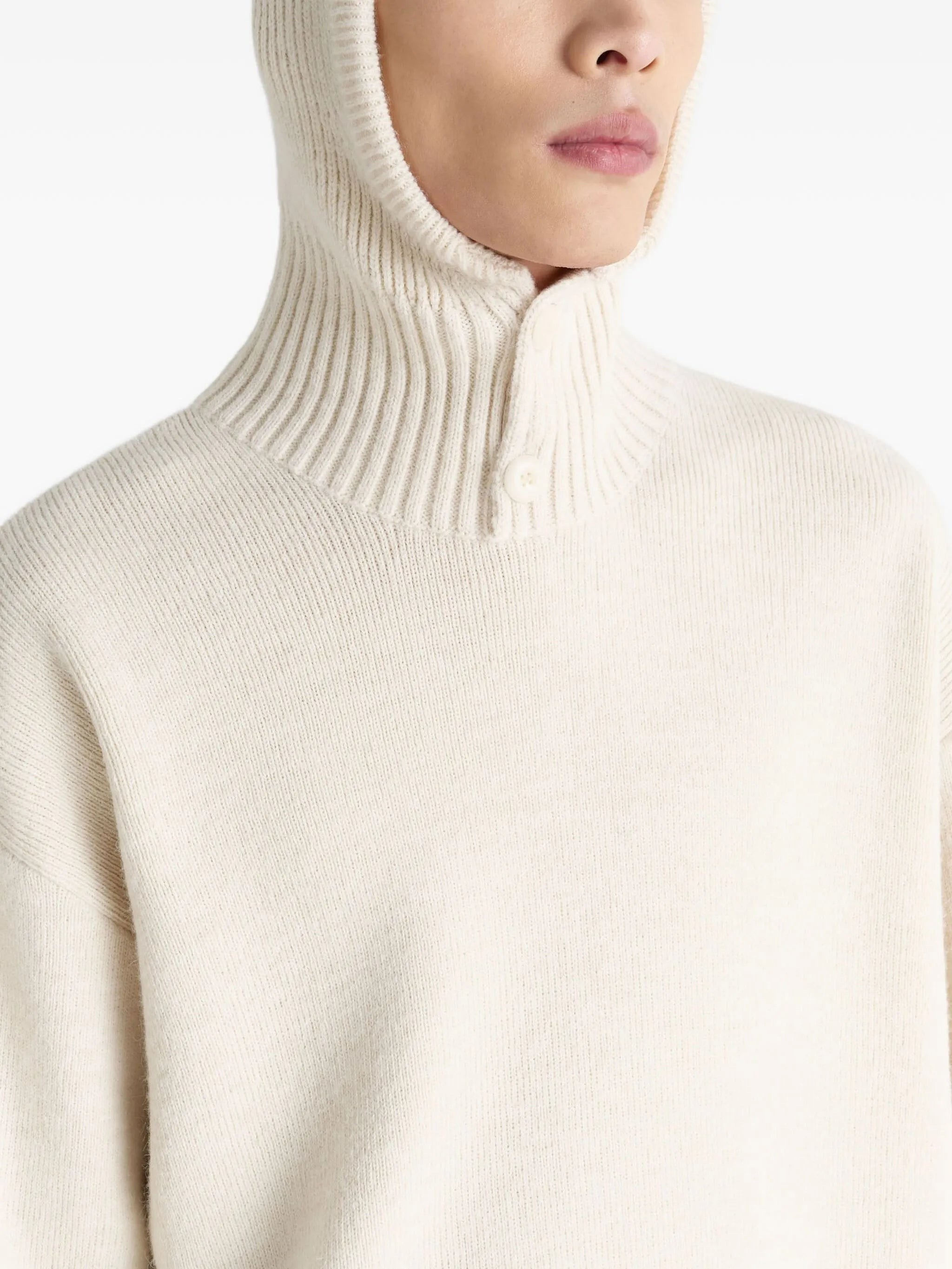 Lemaire Buttoned Ribbed-knit Jumper - 5