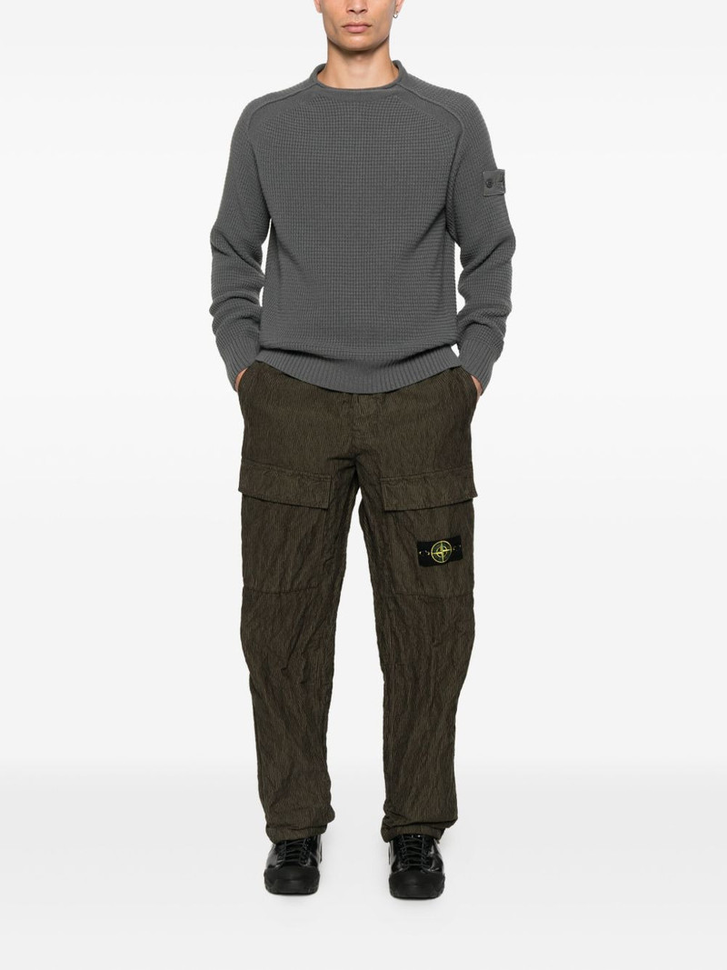 Stone Island wrinkled corduroy straight-leg trousers outlook