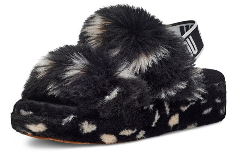 (WMNS) UGG OH Yeah Spots Sandals Black 1118165-BLK 3