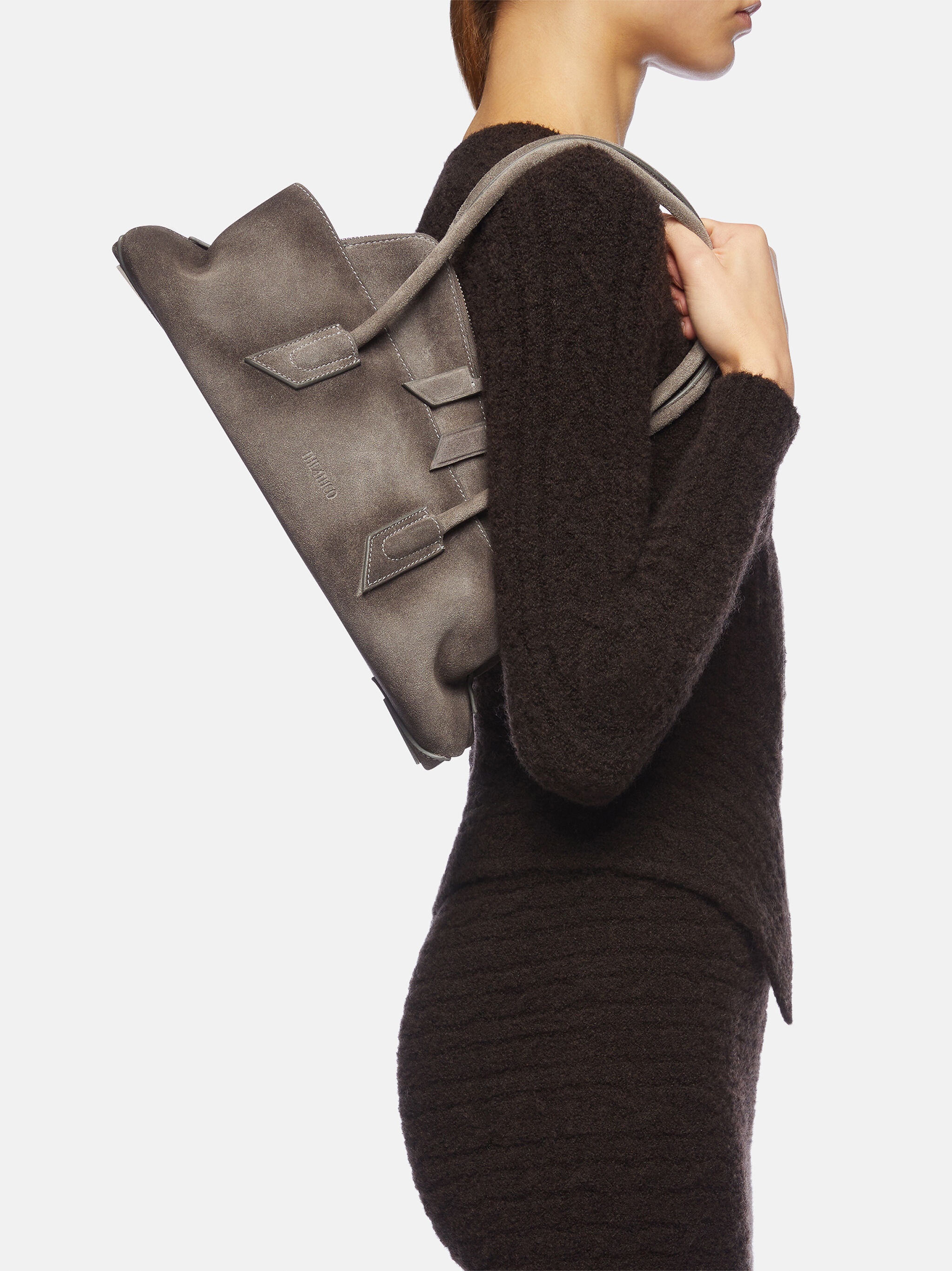 ''LA PASSEGGIATA SMALL'' GREY TOP HANDLE - 2
