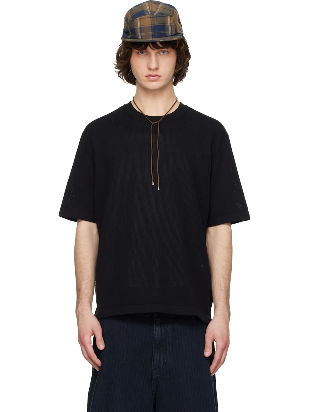 Black Knit T-shirt - 1