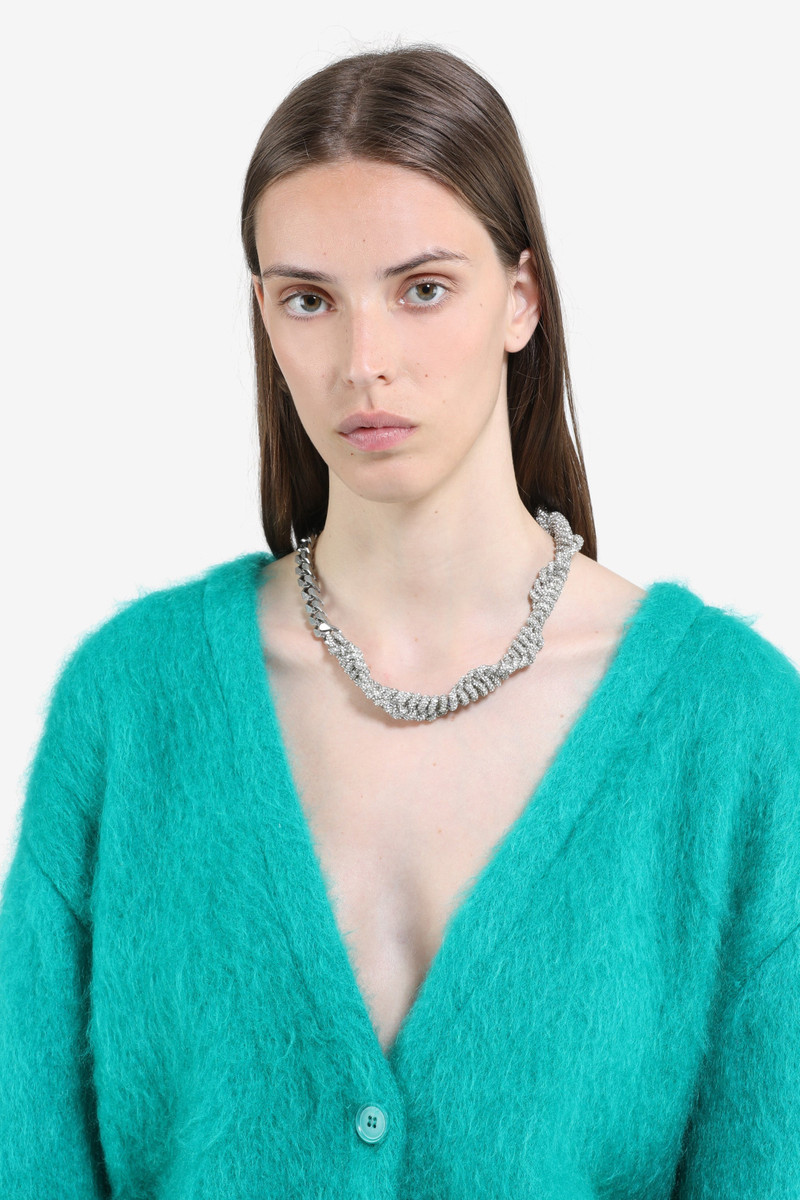 N°21 NECKLACE WITH CHAIN AND CLEAR CRYSTALS outlook