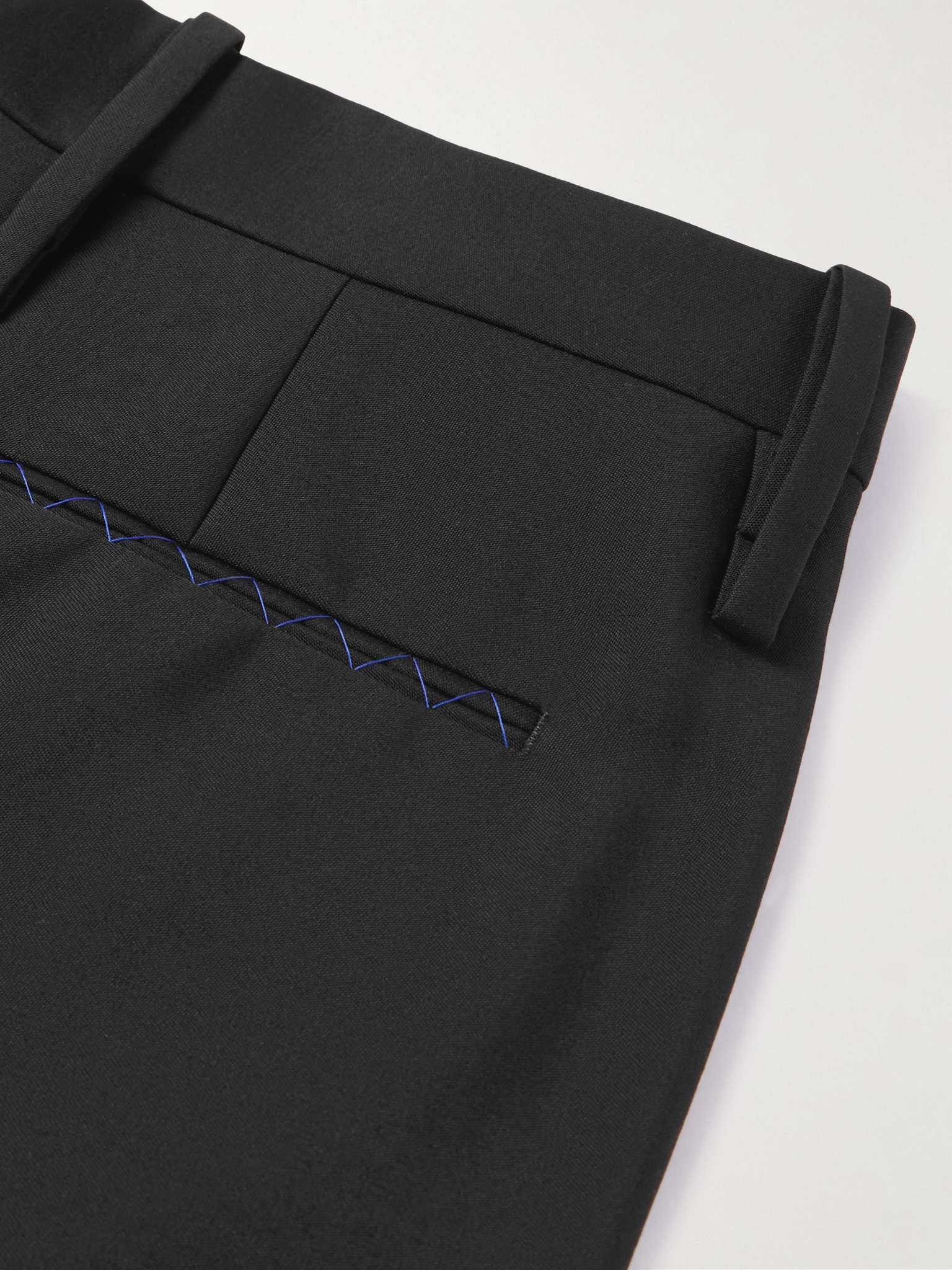 Straight-Leg Logo-Embellished Wool Trousers - 5