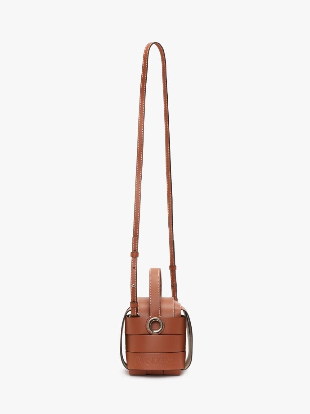 KNOT BAG - LEATHER TOP HANDLE BAG WITH CROSSBODY STRAP - 5