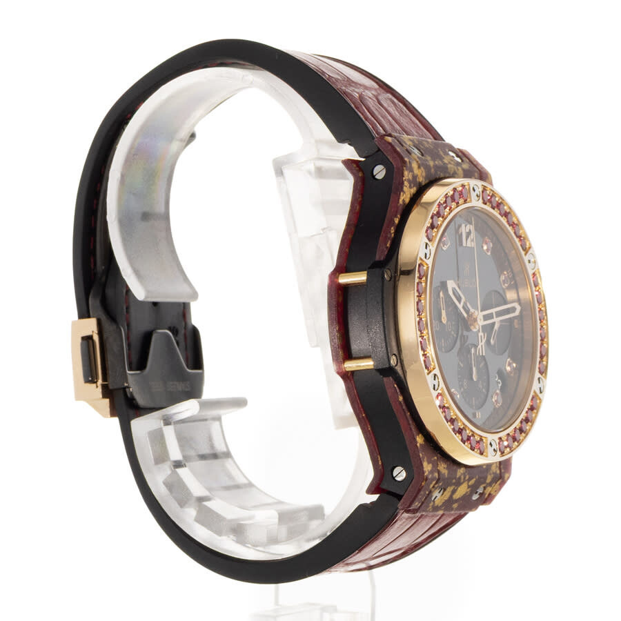 Pre-owned Hublot Big Bang Chronograph Automatic Diamond Black Dial Ladies Watch 341.XG.1280.LR.1213 - 6