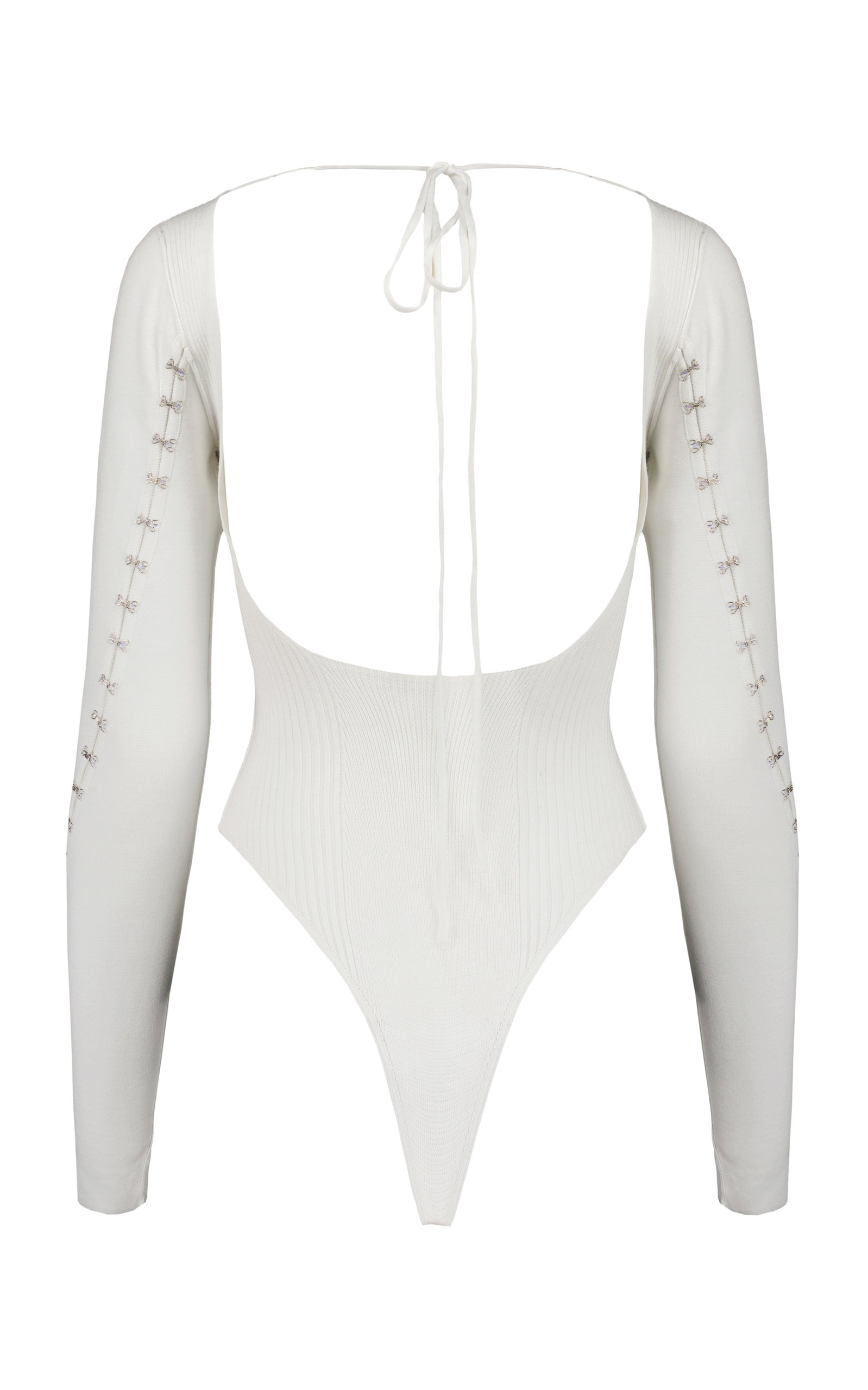 Chloe Slit Sleeve Knit Top white - 3