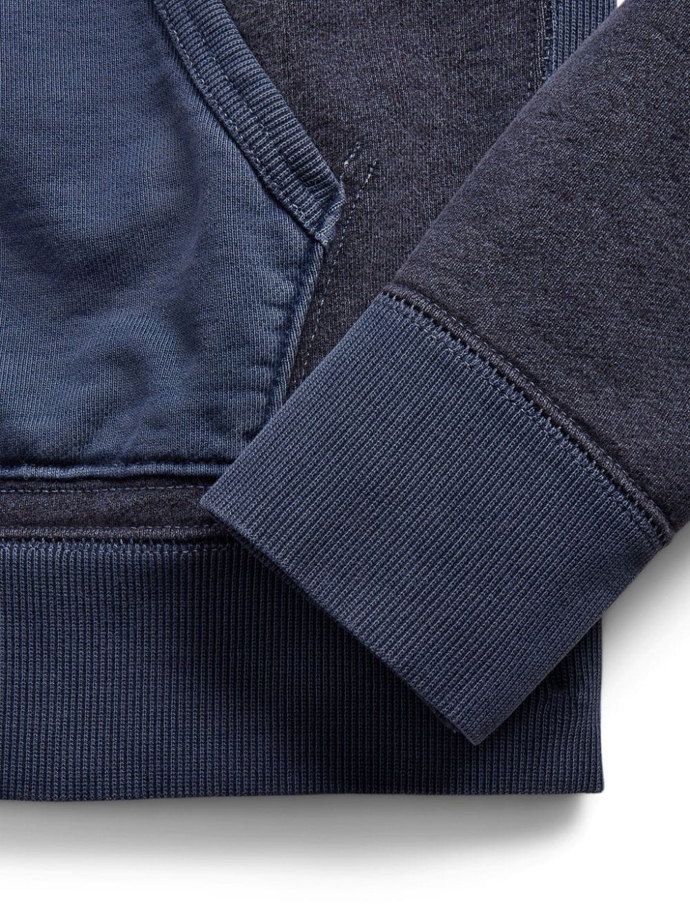 two-tone cotton hoodie - 4