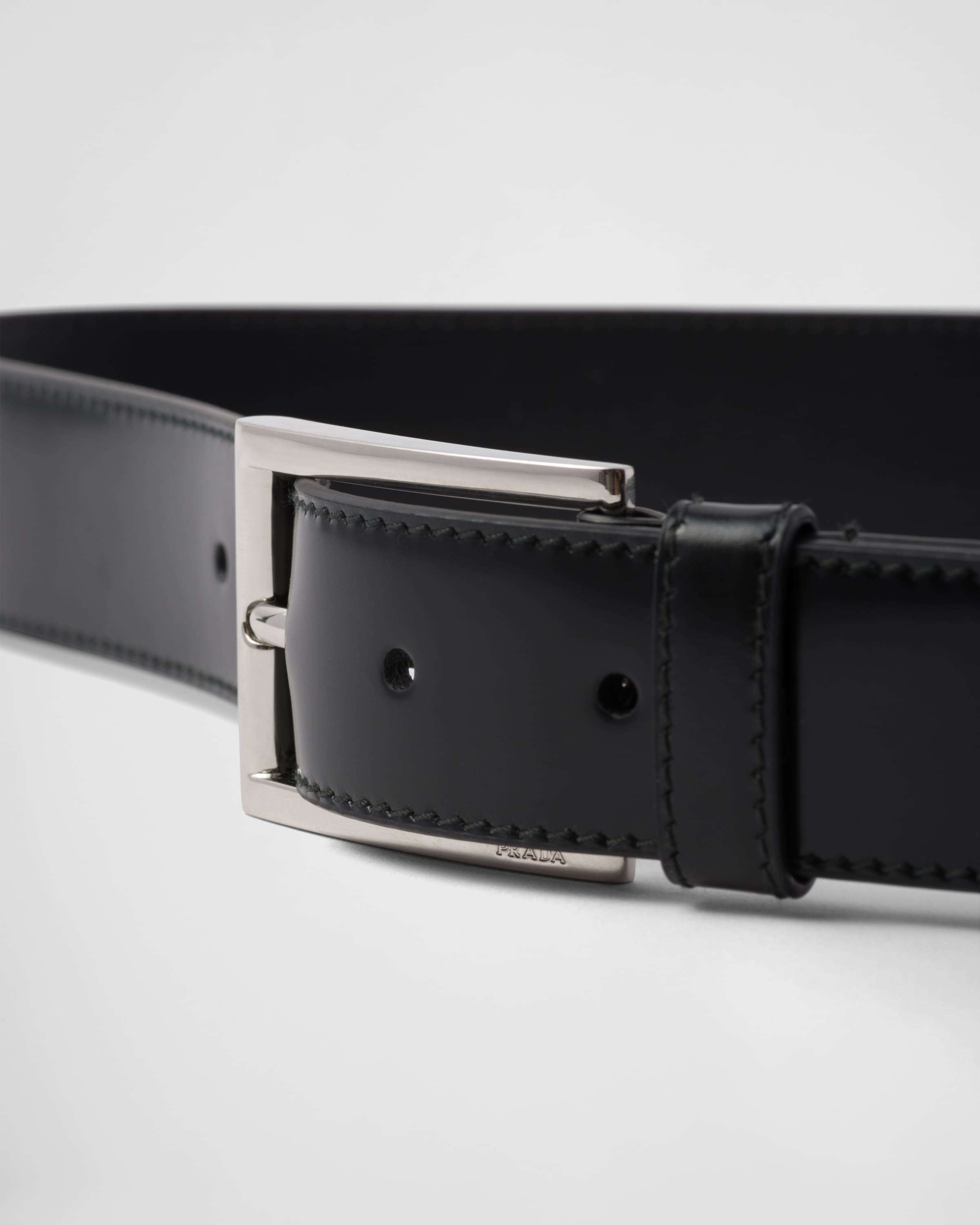 Brushed leather belt - 3