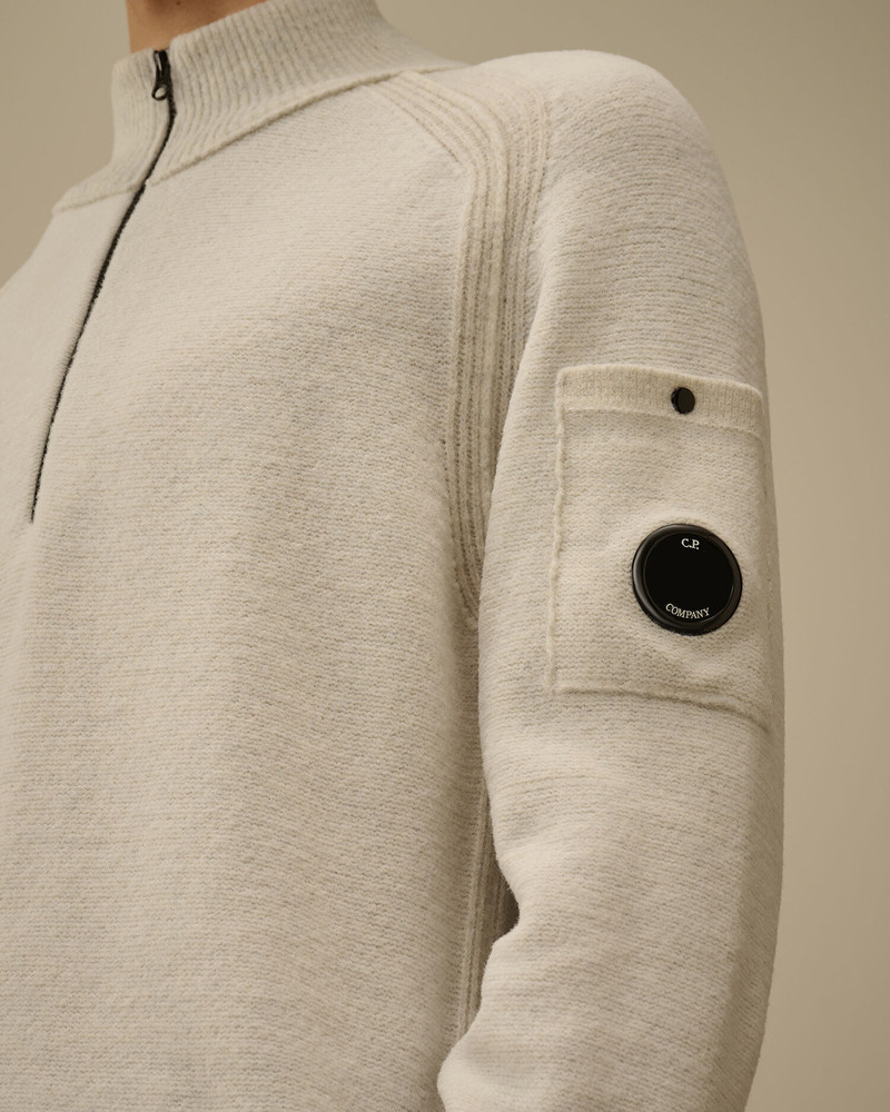 Fleece Knit Half Zip Lens Sweater 5