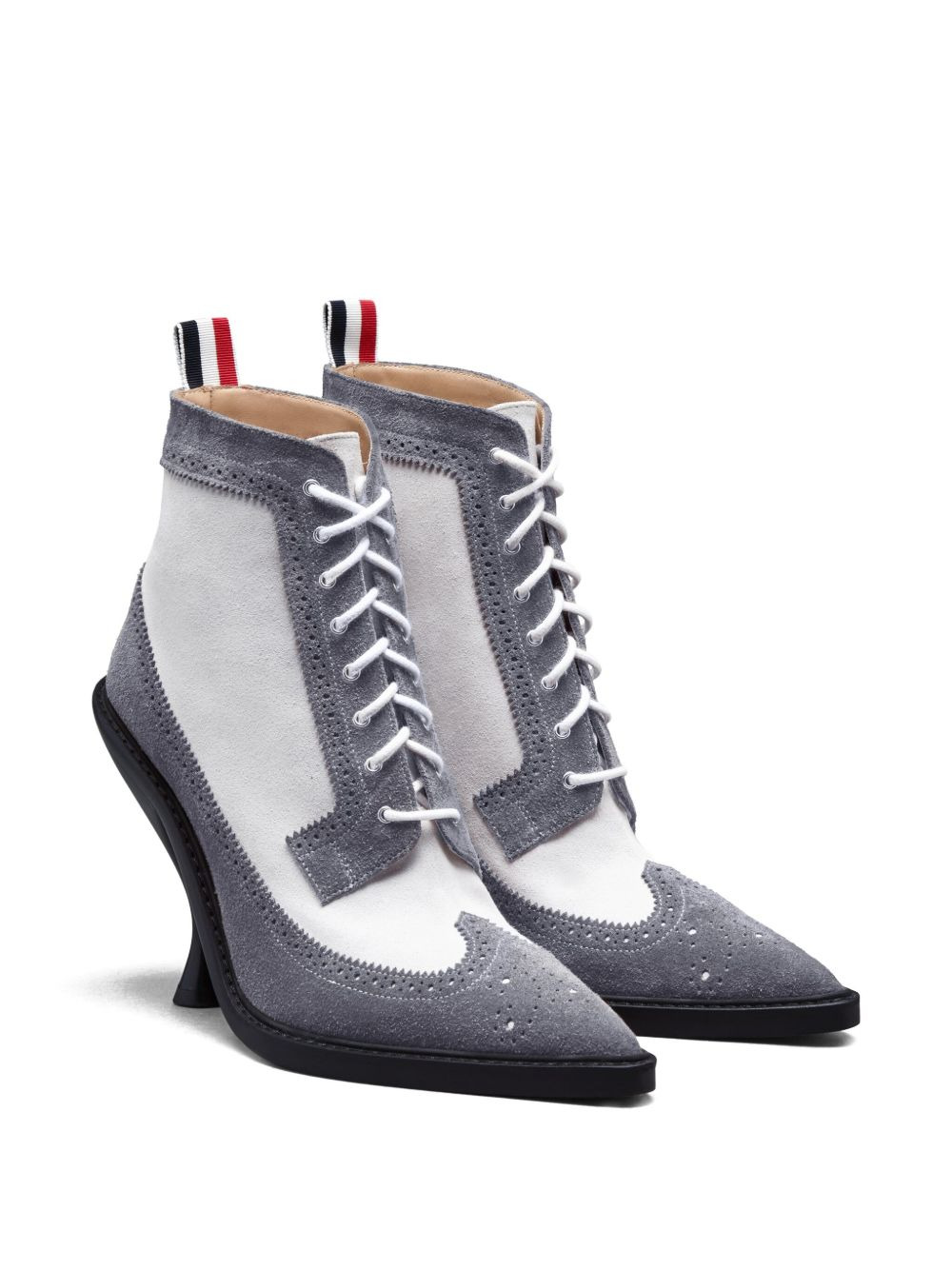 lace-up panelled boots - 2