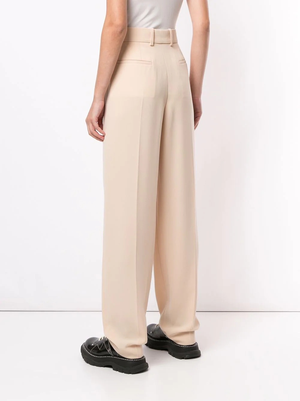 high-waist straight trousers - 4