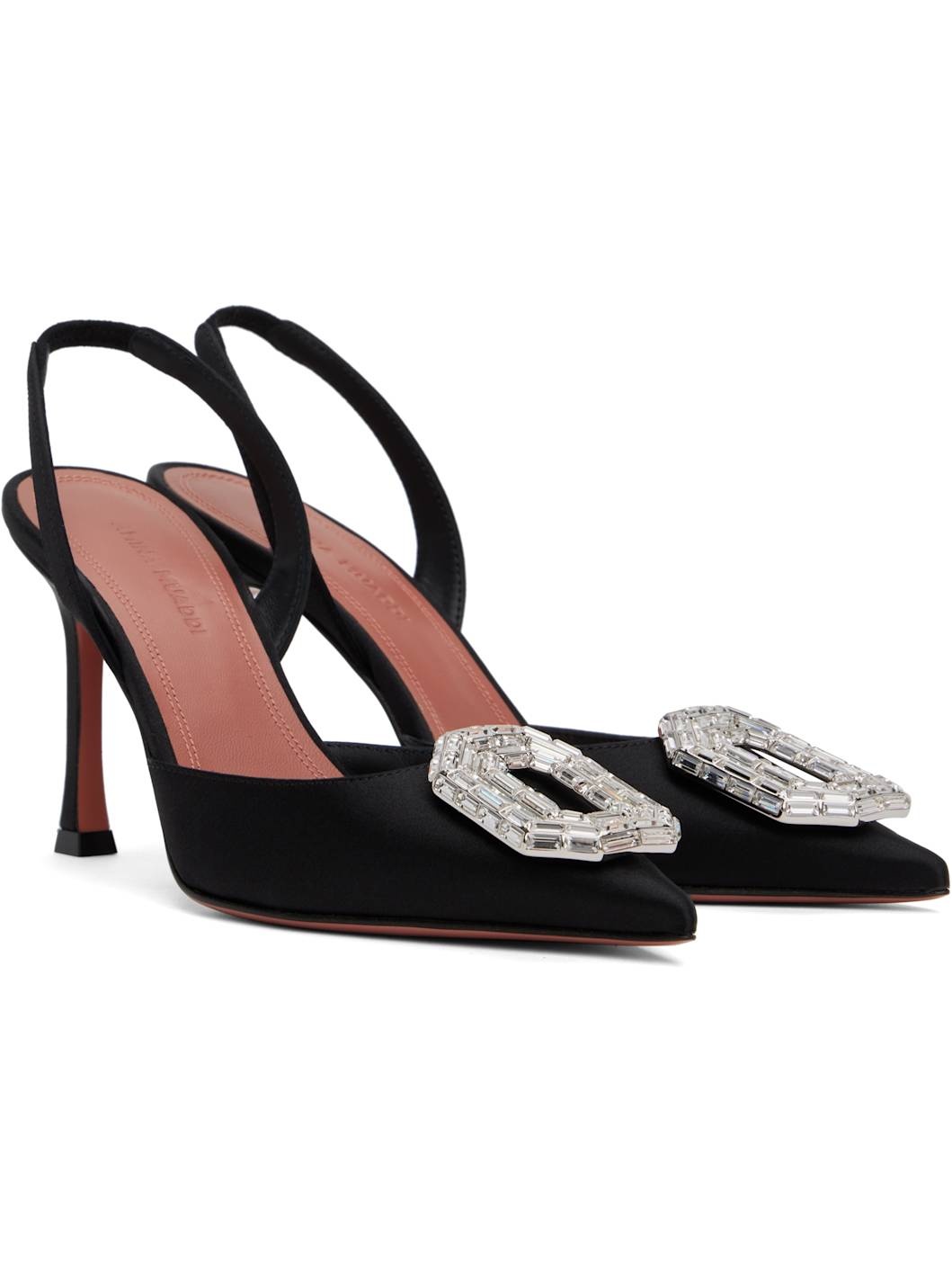 Black Camelia Sling 90 Heels - 4