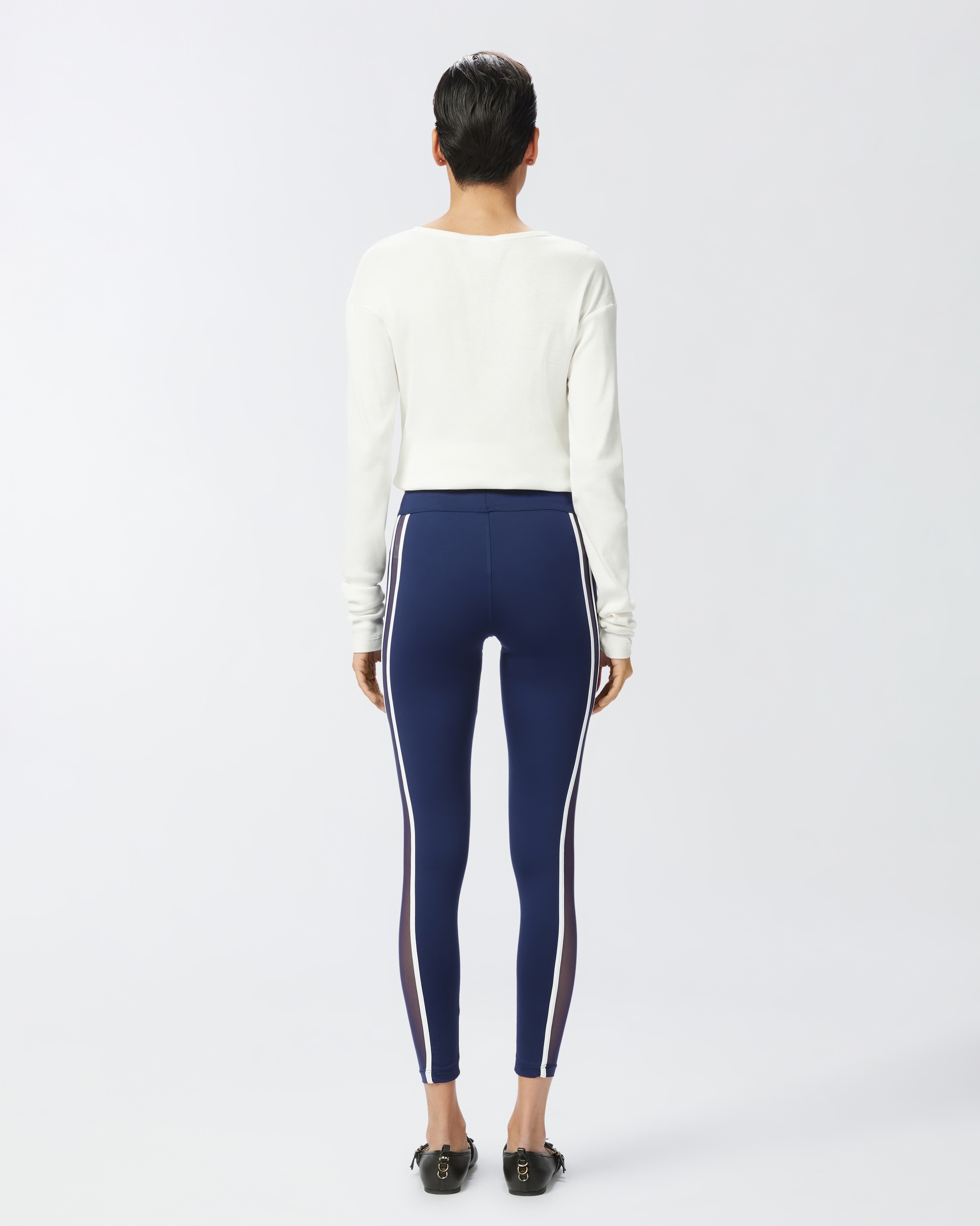 LEGGINGS WITH SHEER INSERTS - 4