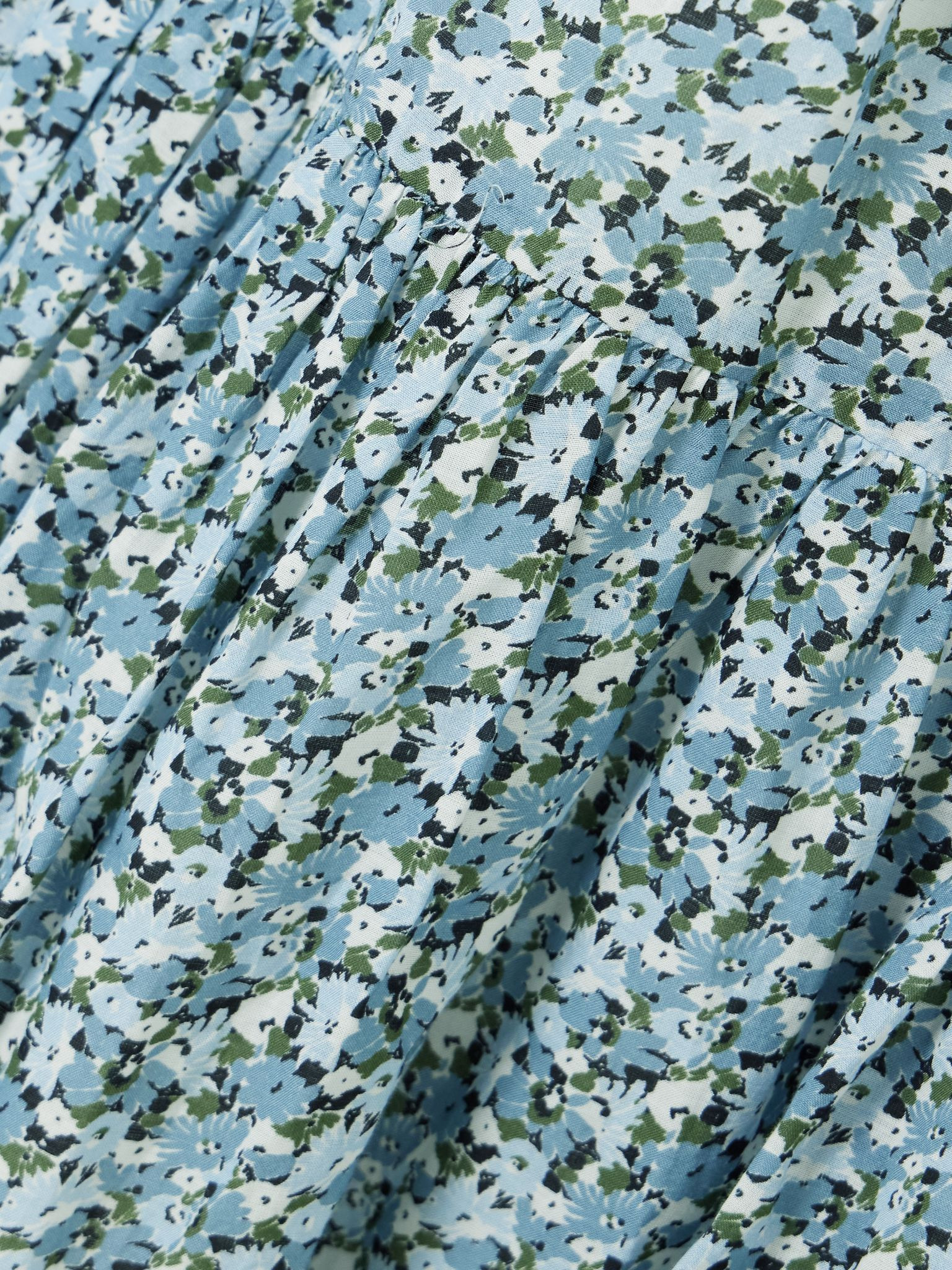 Yulianna tiered floral-print cotton-blend voile mini dress Multi - 4
