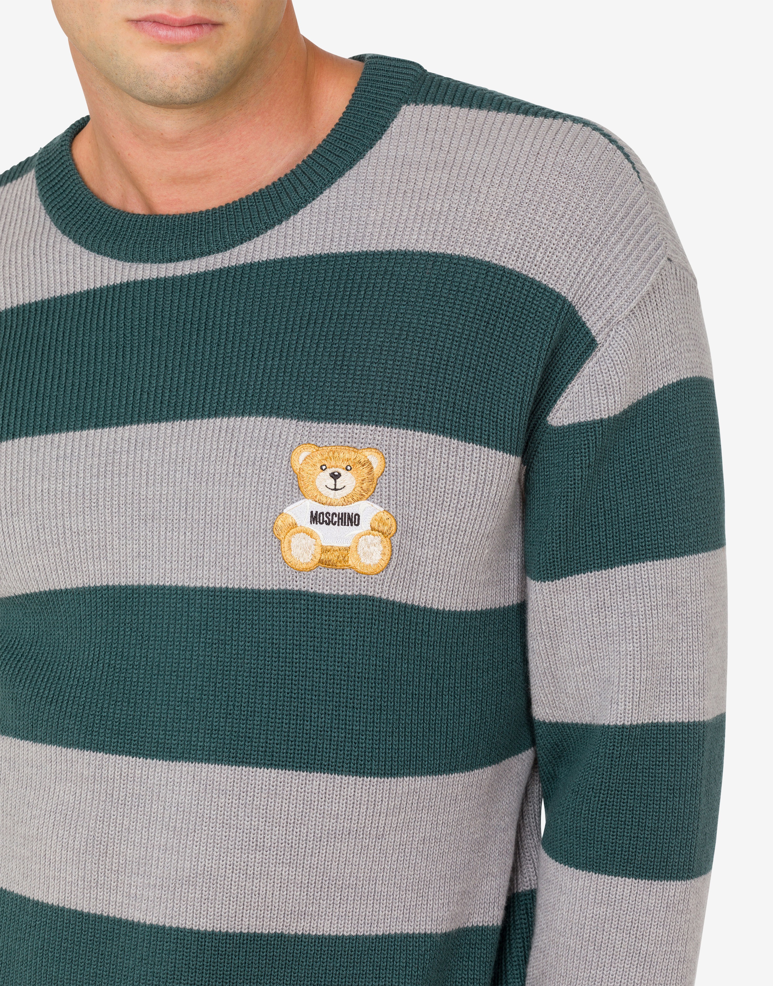 TEDDY PATCH WOOL STRIPED JUMPER - 4