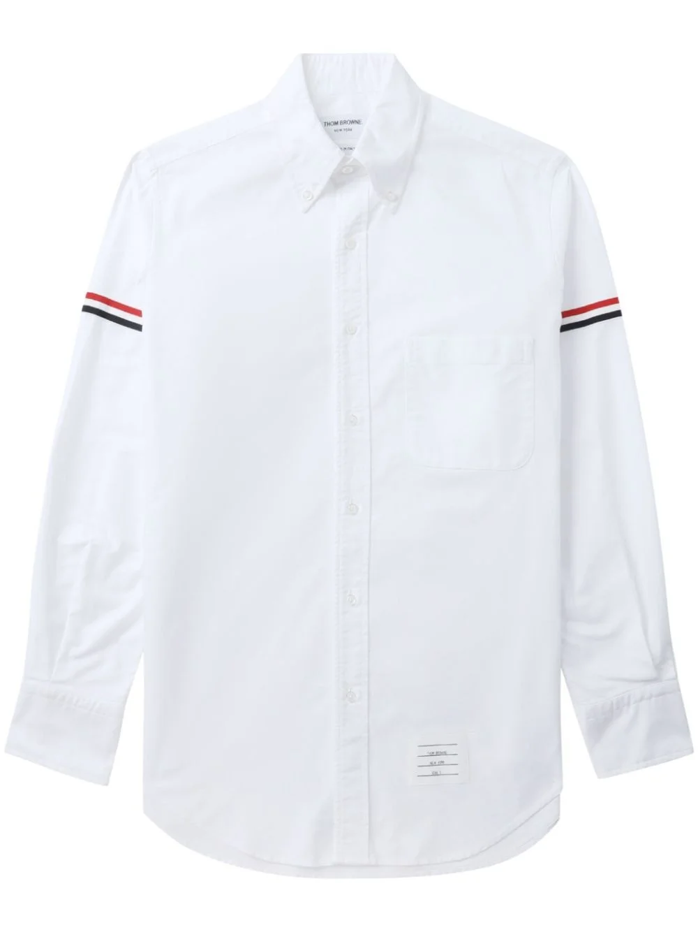 RWB-stripe cotton shirt - 1