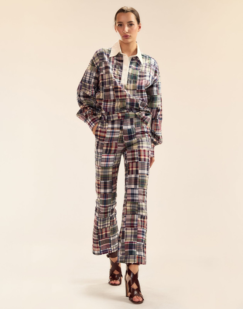 Marisol Madras Cropped Trouser 4