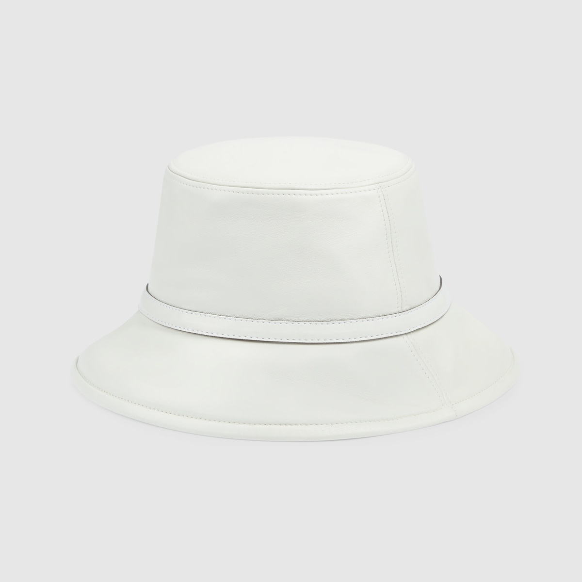 Leather bucket hat with Horsebit - 4