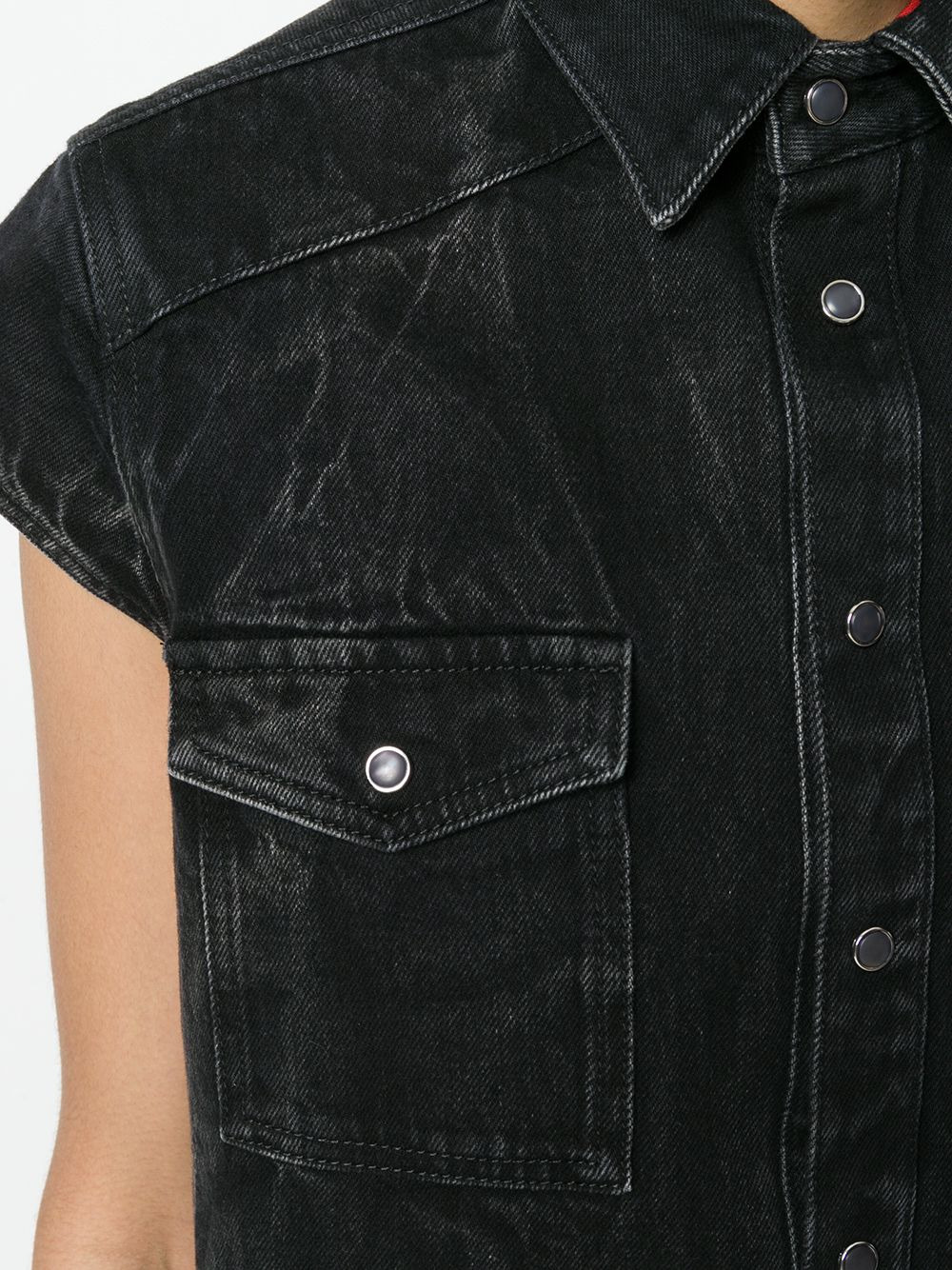 denim shortsleeved shirt - 5