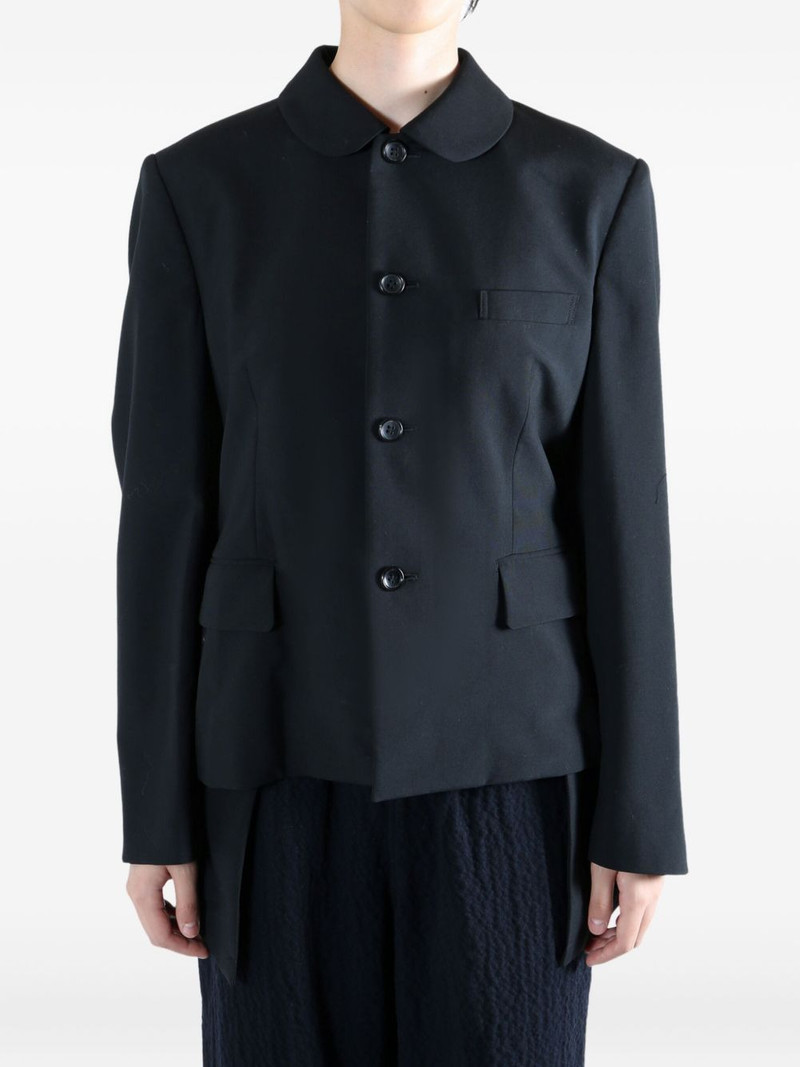 Comme des Garçons Comme des Garçons wool ruffled fitted jacket outlook