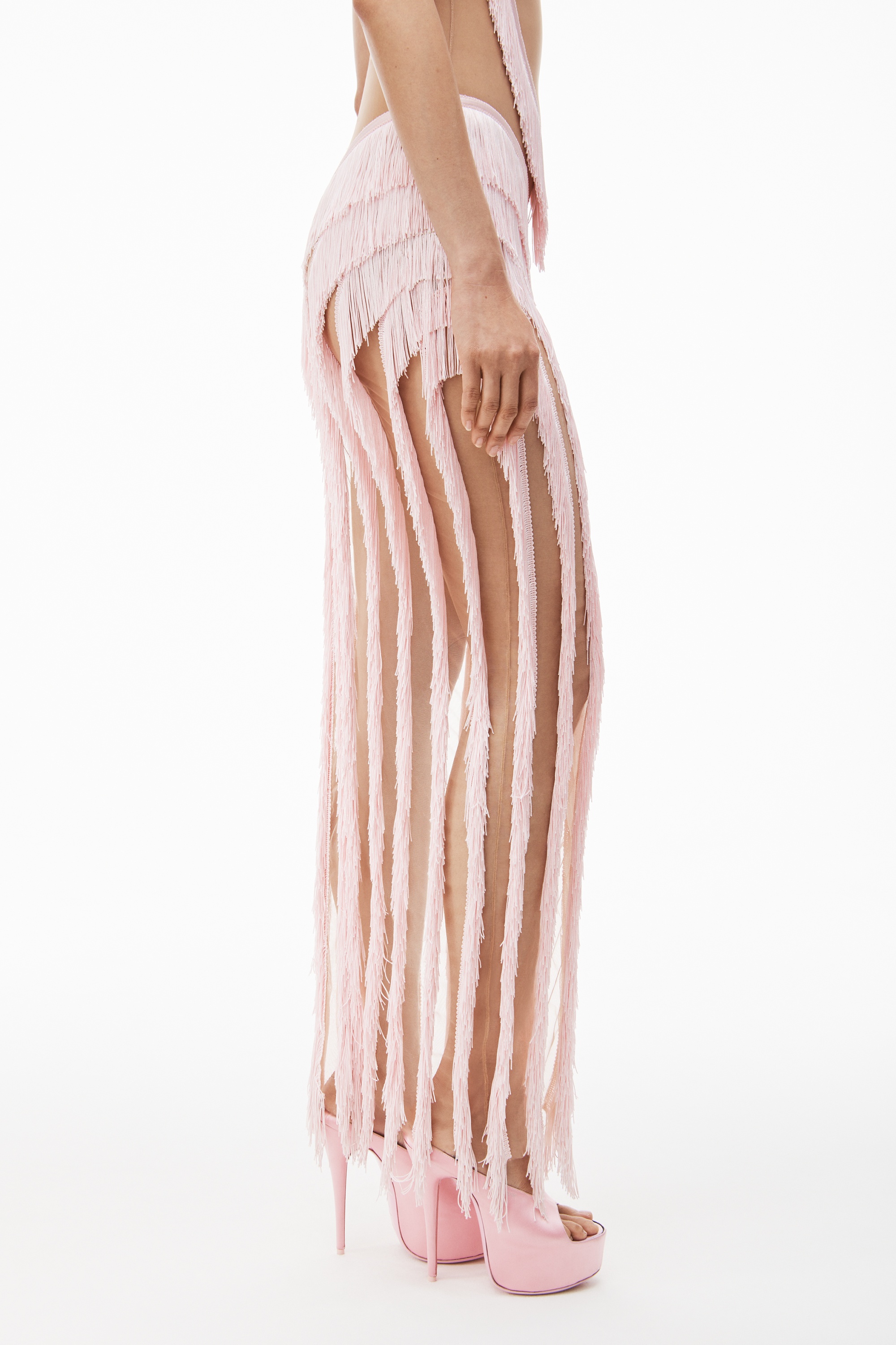 layered fringe dress with heart bodice - 6