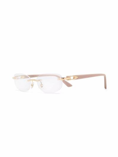 Cartier frameless rounded glasses outlook