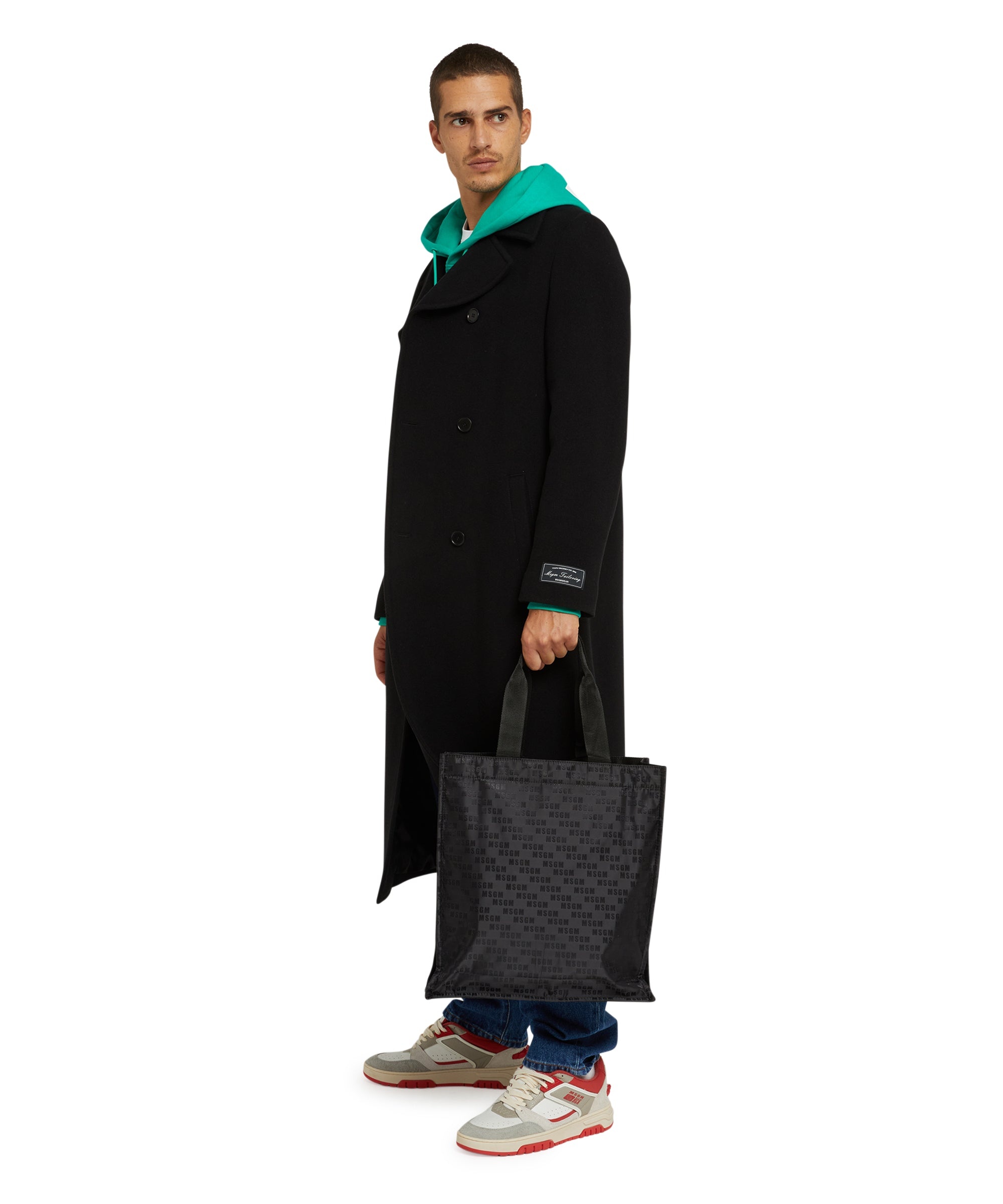 "Signature Iconic Nylon" shopping bag with all-over print - 5