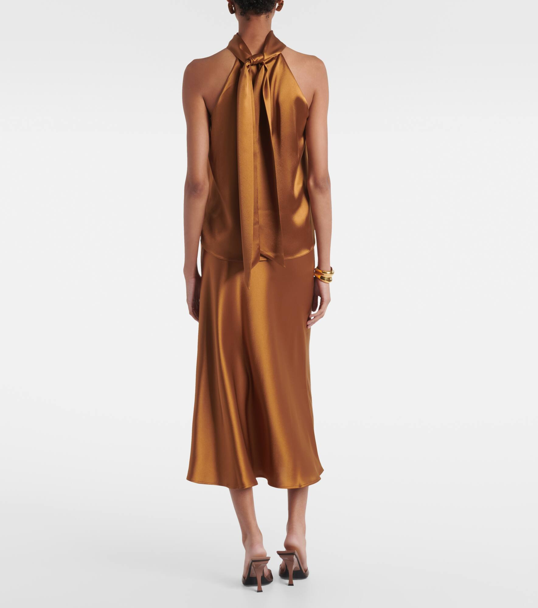 Sienna halterneck satin top - 3