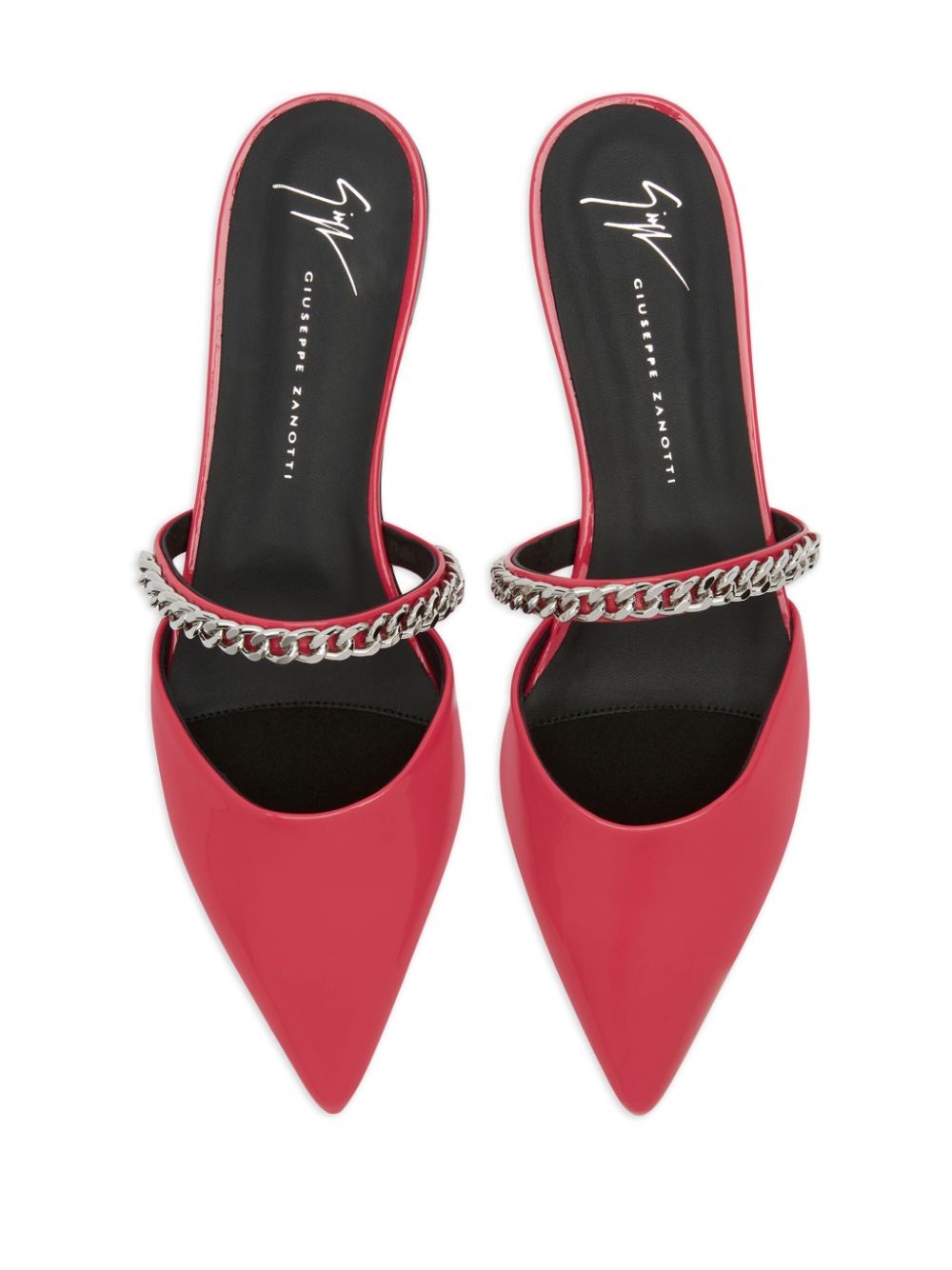 Laurette chain-detail flat mules - 4