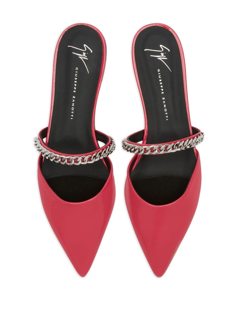 Laurette chain-detail flat mules 4