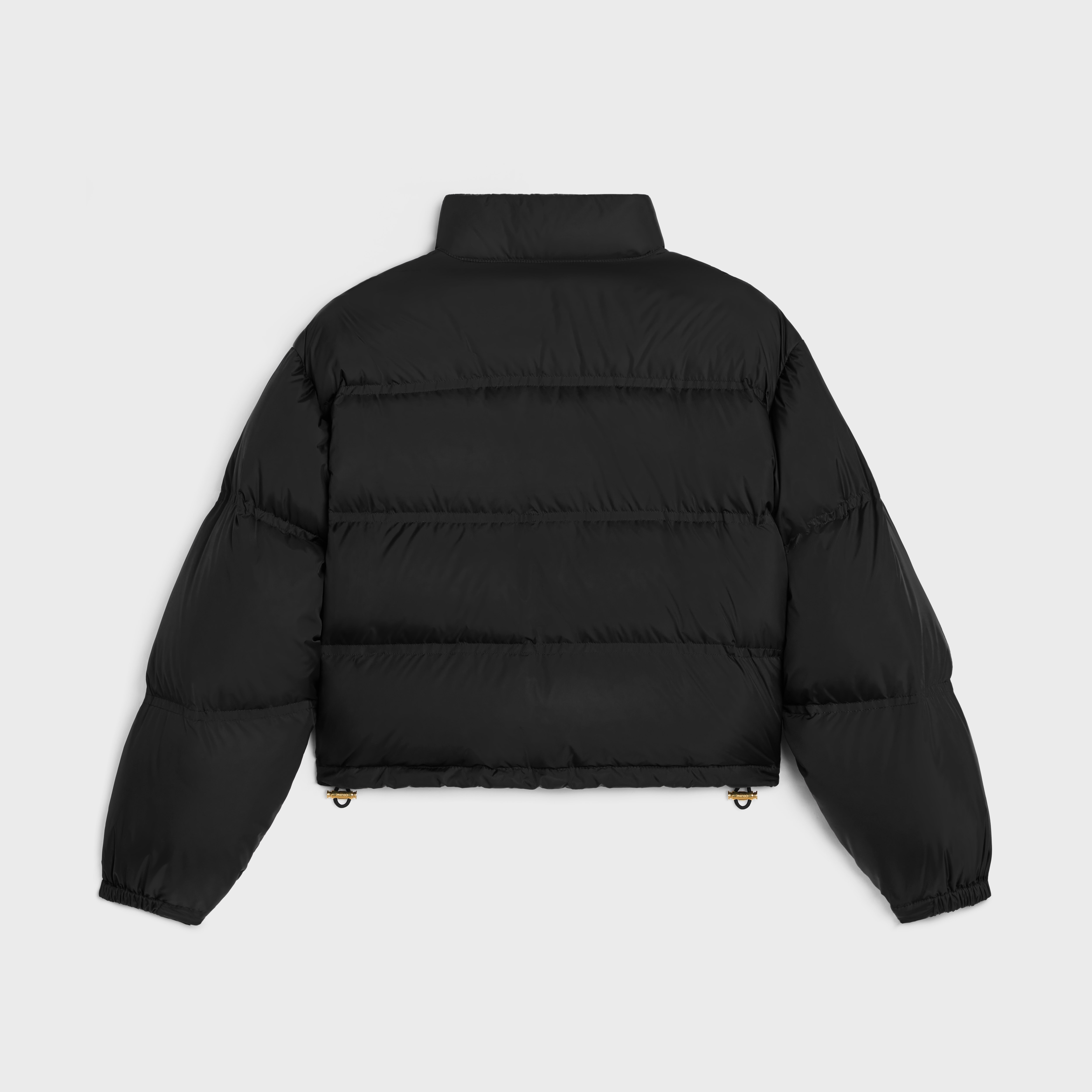 CELINE cropped triomphe down jacket in lightweight nylon