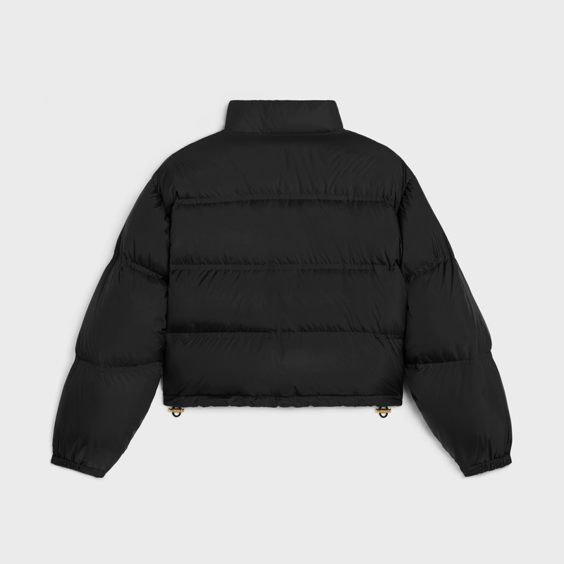CELINE cropped triomphe down jacket in lightweight nylon outlook