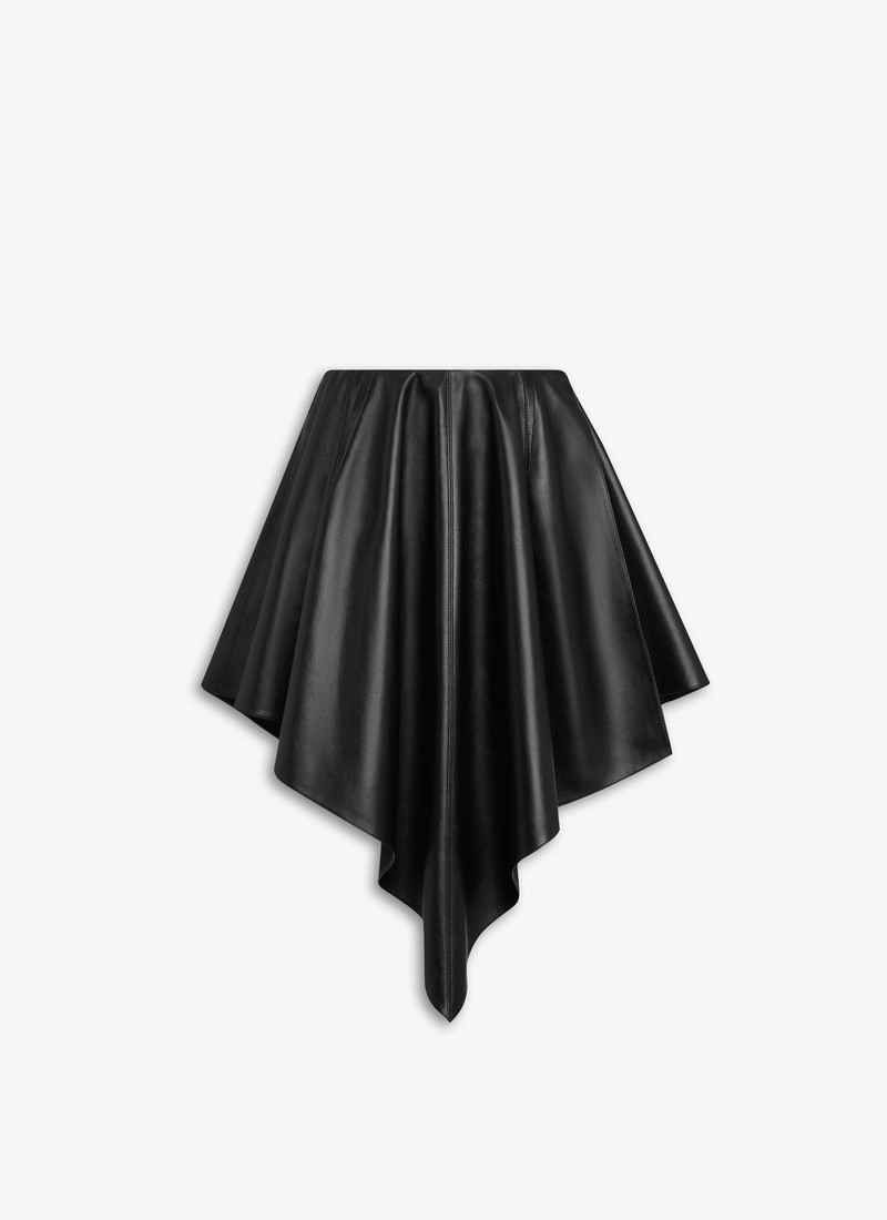 ASYMMETRICAL LEATHER SKIRT - 1