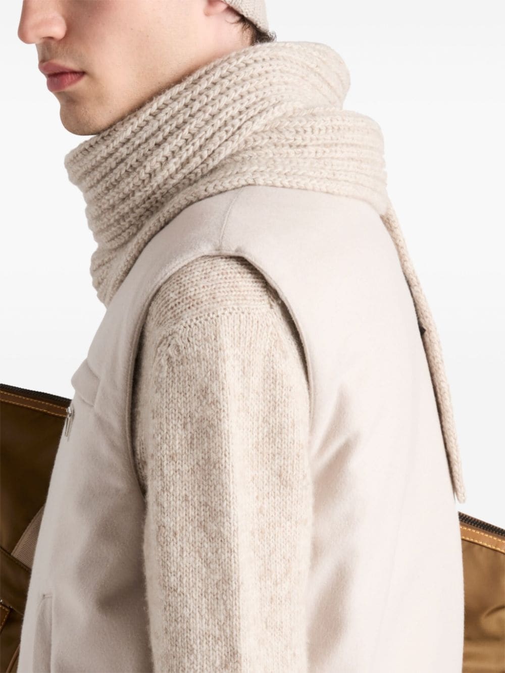 padded cashmere vest - 6
