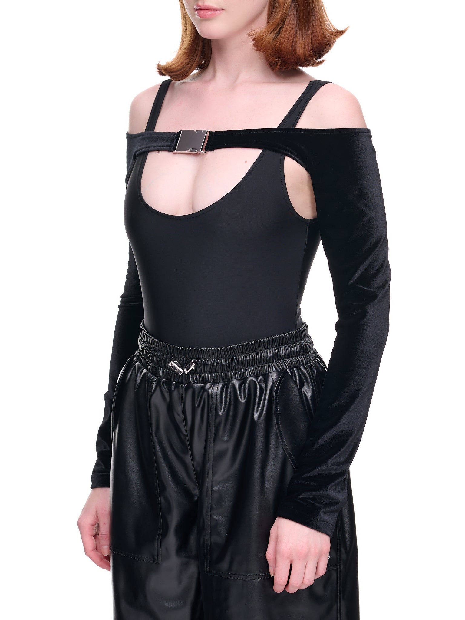 Velvet Overlayer Bodysuit - 2